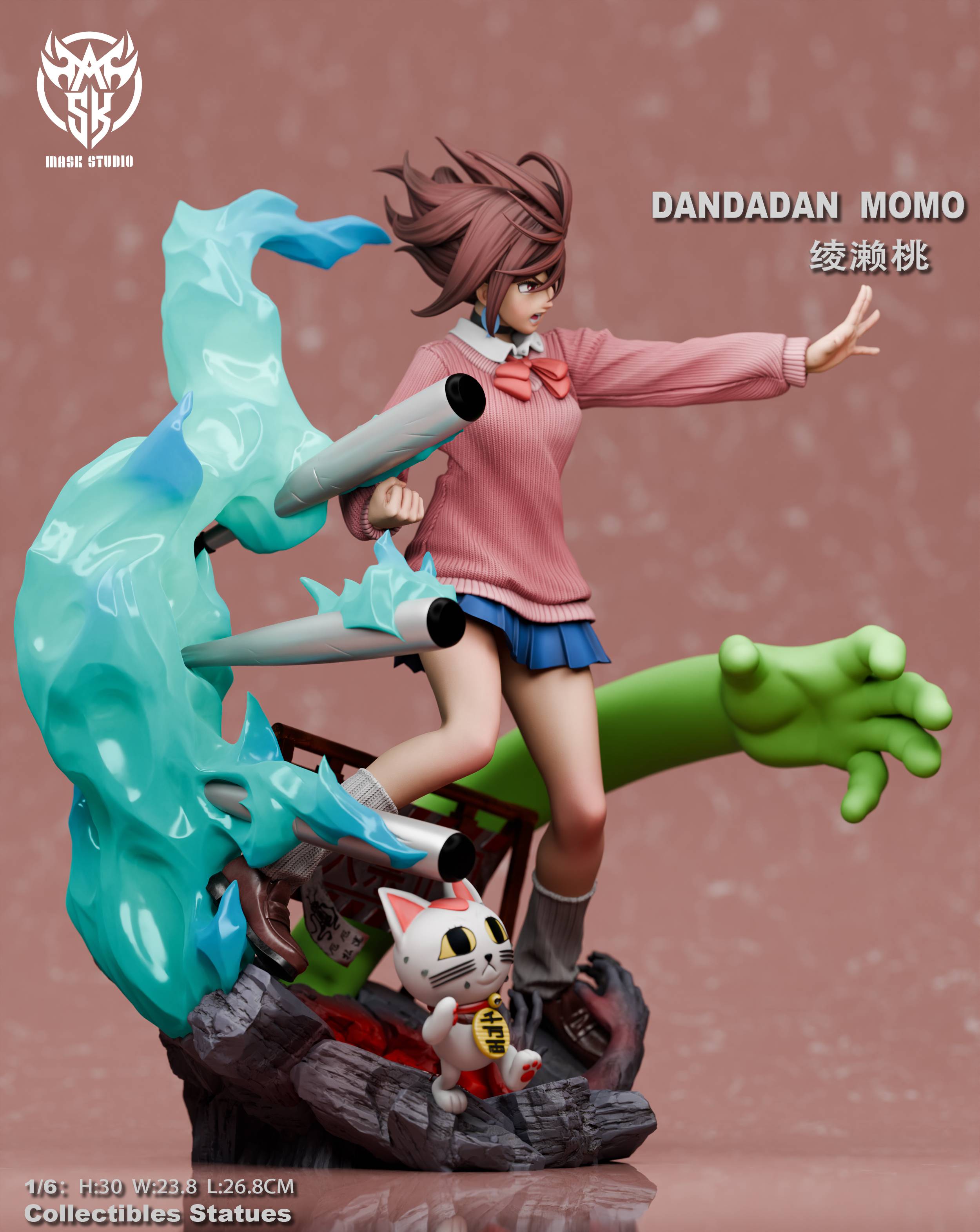 Pre-order Mask Supernatural Armed Danda Danda Second Wave, Ayase Momoko GK Figure Statue Model