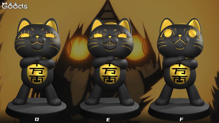 GOODS Studio - Dandadan Turbo Granny Lucky Cat Black Gold Statue(GK)