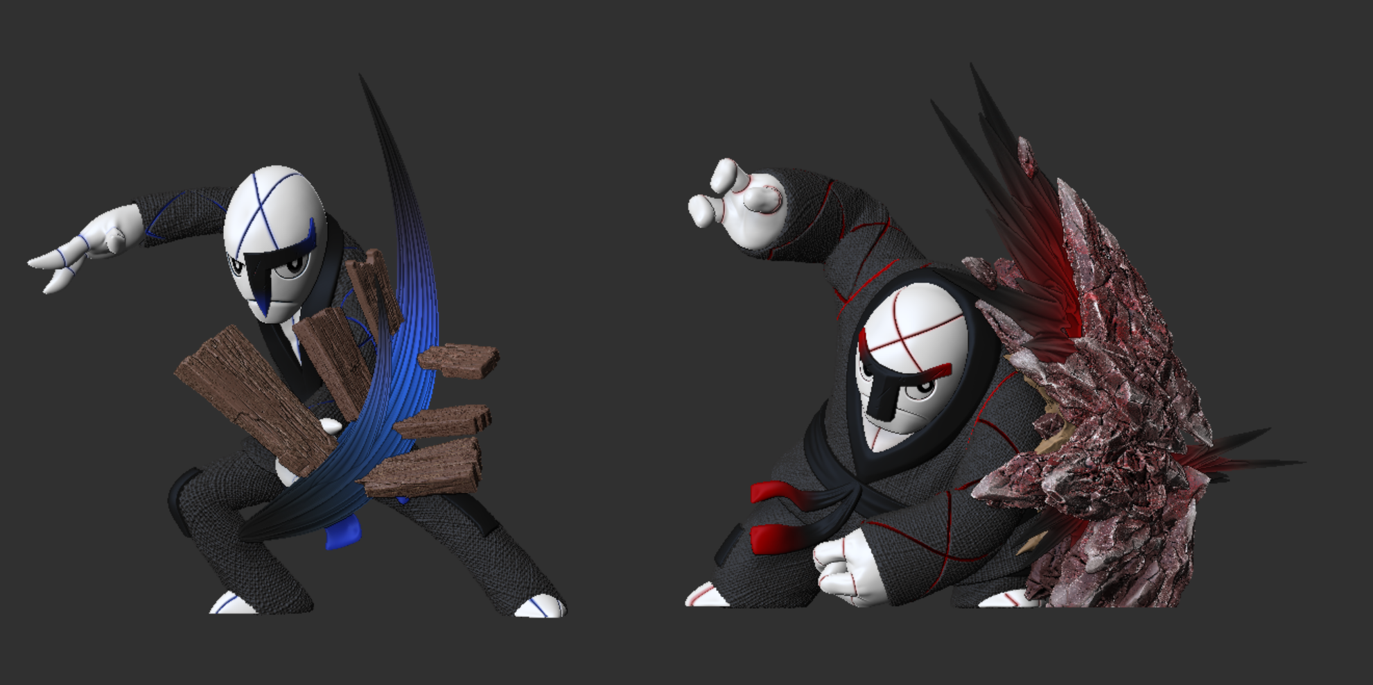 WU STUDIO - Pokemon Throh & Sawk Statue(GK)-Statue Master