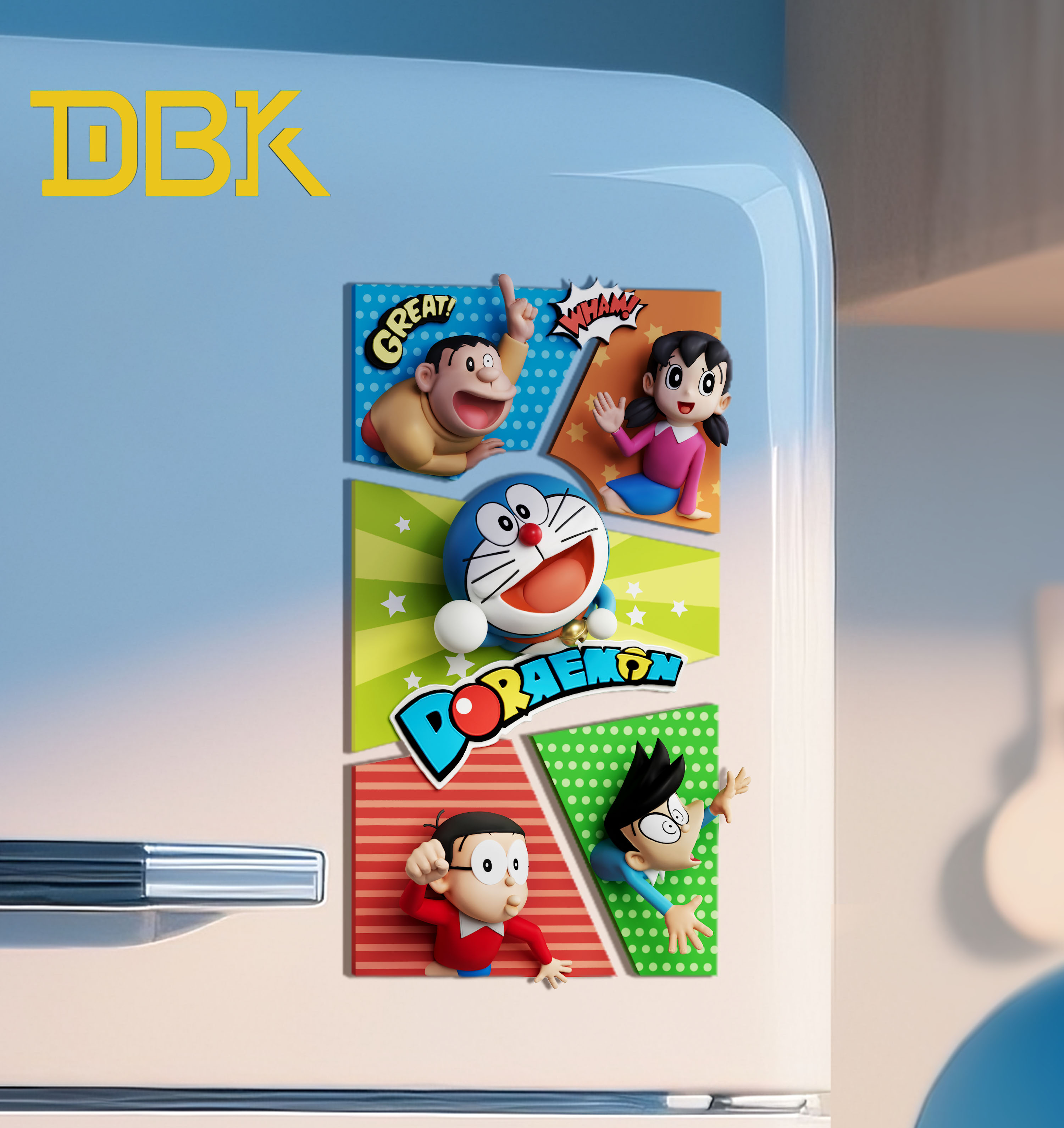 DBK Studio - Doraemon Fridge Magnet Set