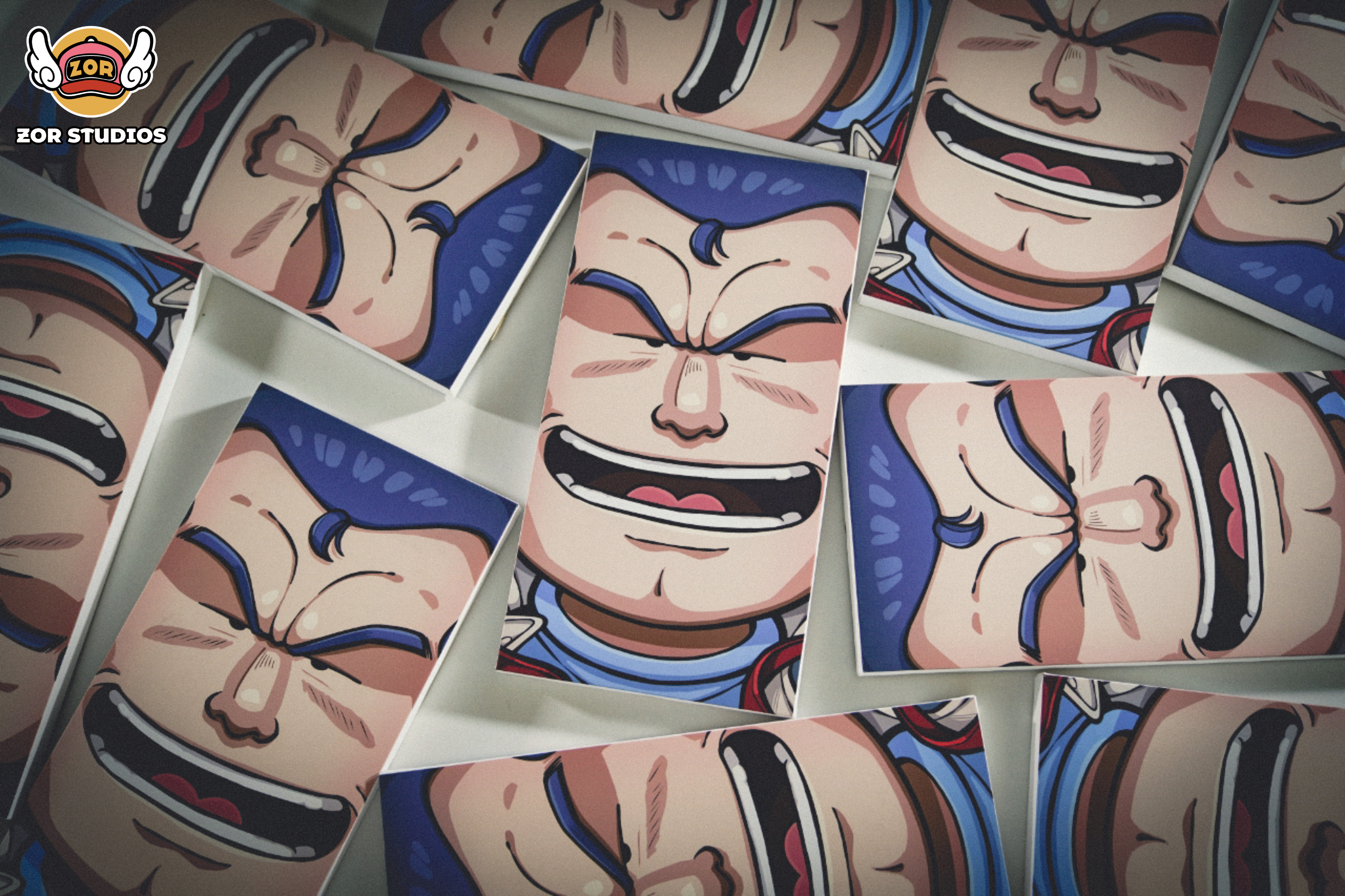 ZOR Studio - Dr. Slump Hand Painted Art Poster Penguin Village Smiley Squad