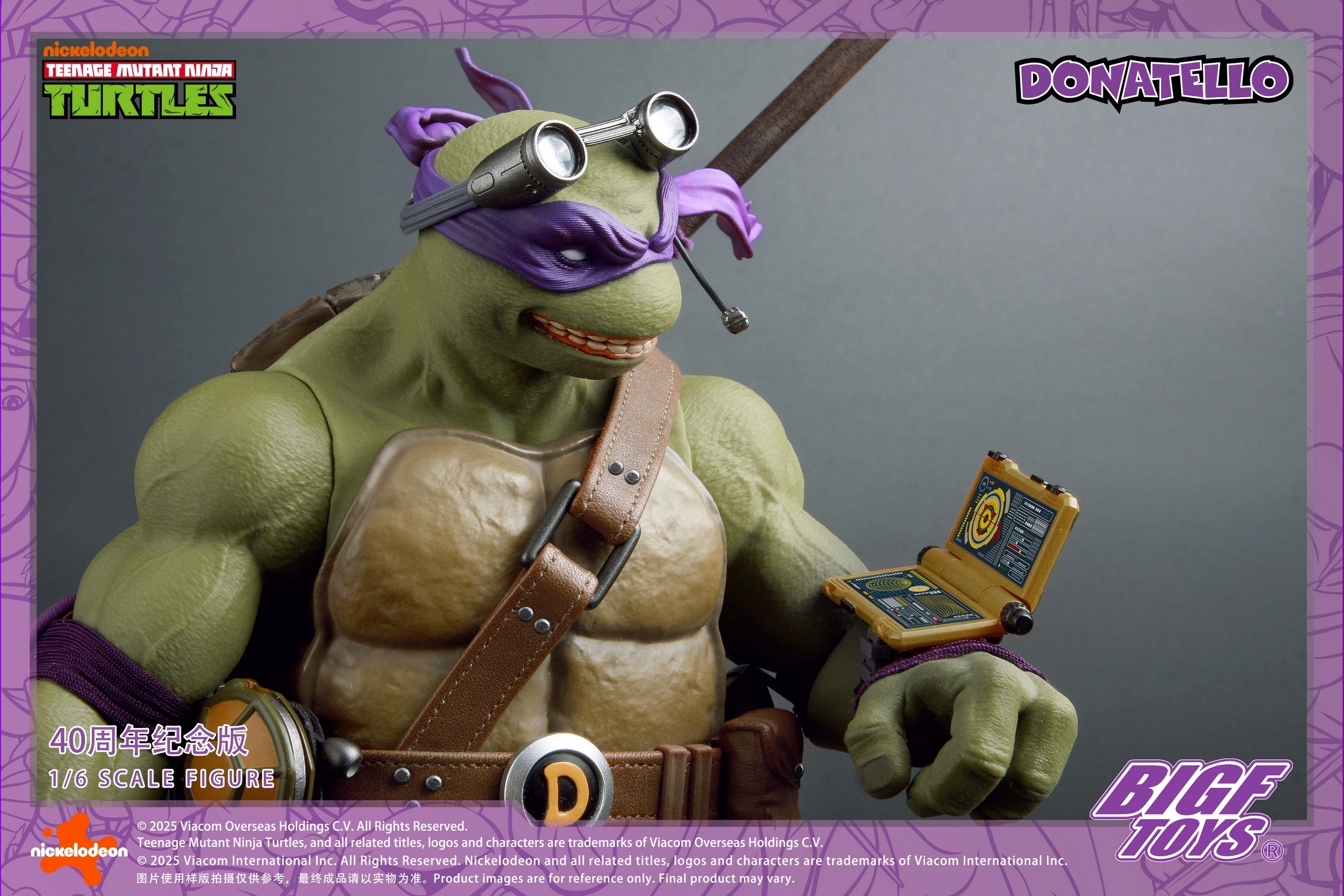 BIGFTOYS - TNMT Donatello 40th Anniversary Edition Action Figure BIGF-003 (Licensed)