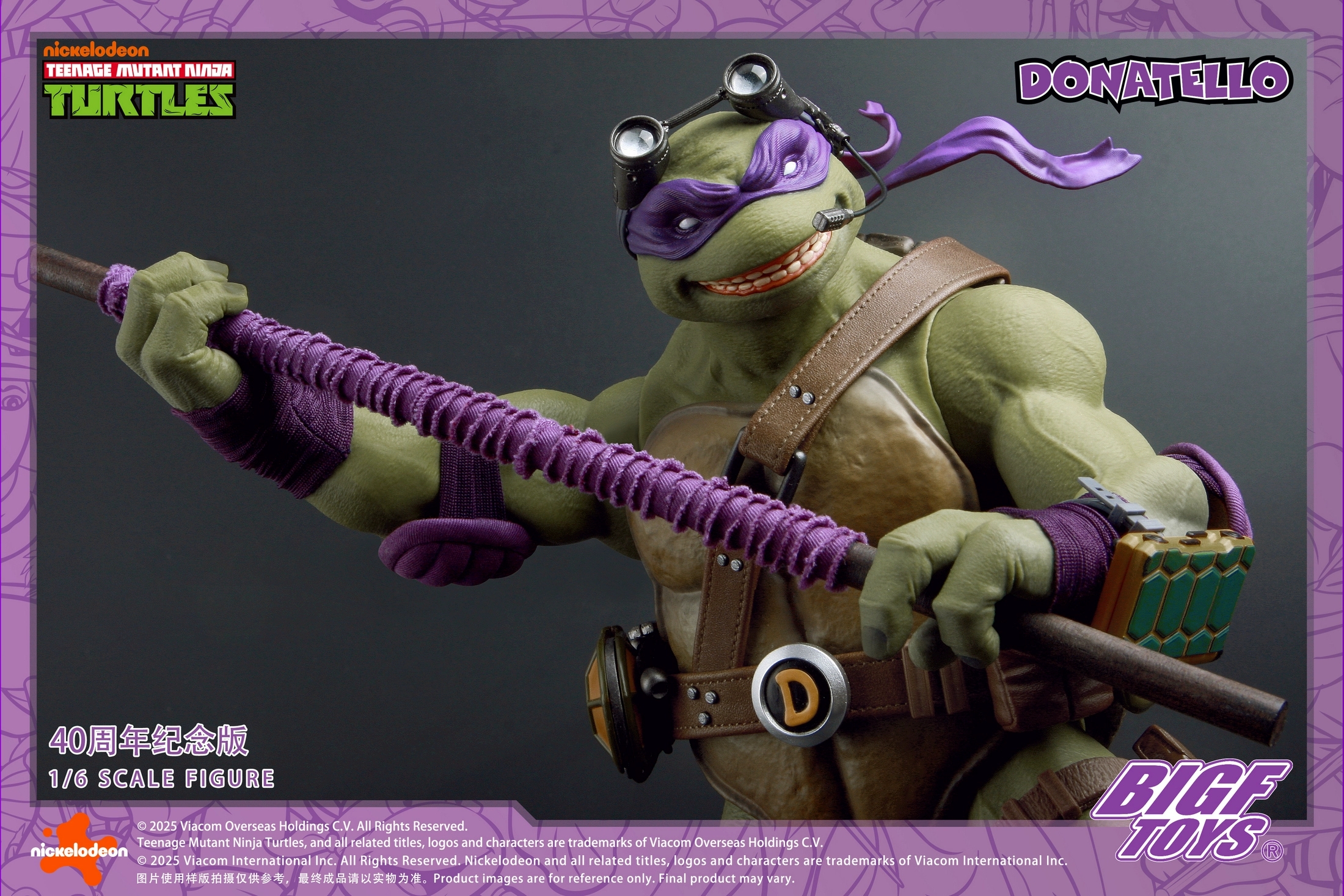BIGFTOYS - TNMT Donatello 40th Anniversary Edition Action Figure BIGF-003 (Licensed)