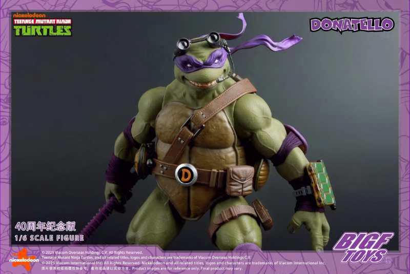 BIGFTOYS - TNMT Donatello 40th Anniversary Edition Action Figure BIGF-003 (Licensed)