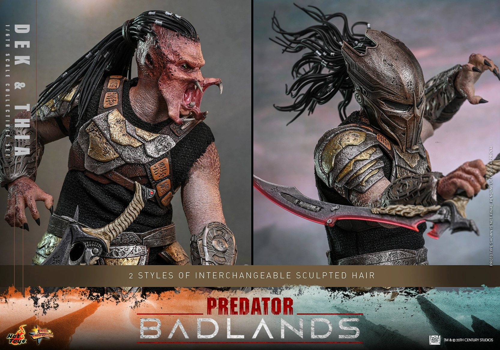Hottoys - Predator: Badlands Dek and Thia 1/6th scale Collectible Figure Set MMS849 MMS850 (Licensed)