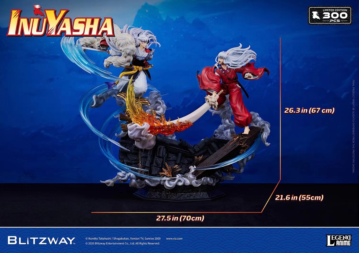 BLITZWAY - Legend Anime Inuyasha X Sesshomaru Statue (Licensed)