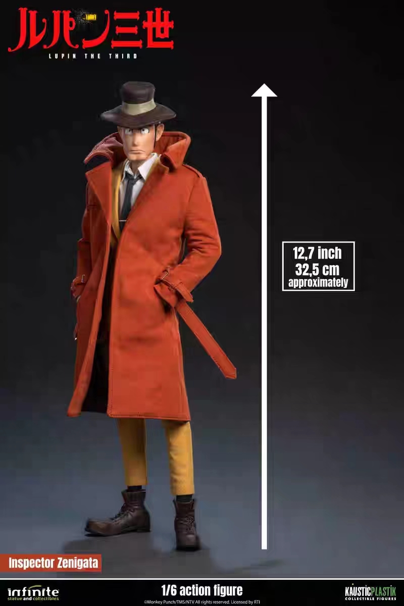 Infinite Statue - LUPIN THE 3rd THE ITALIAN ADVENTURE 1/6 ACTION FIGURE INSPECTOR KOICHI ZENIGATA Licensed