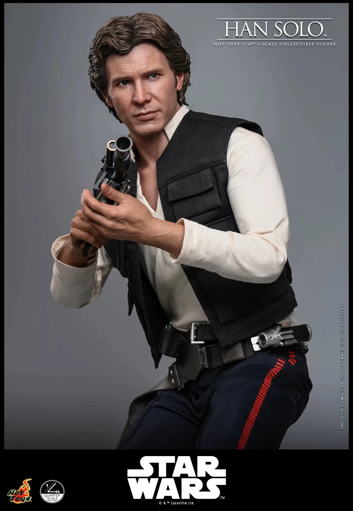 Hottoys - 1/4 Star Wars Episode IV: A New Hope Han Solo Action Figure QS026 Licensed