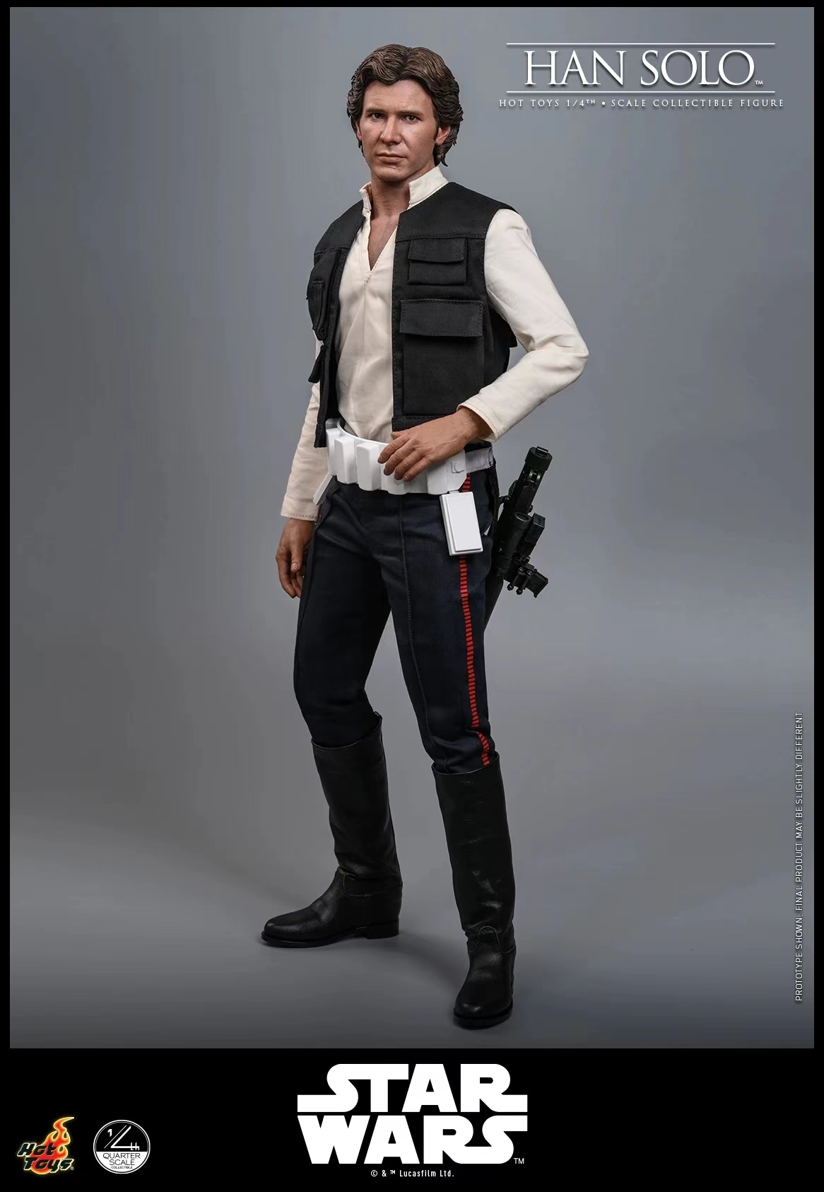 Hottoys - 1/4 Star Wars Episode IV: A New Hope Han Solo Action Figure QS026 Licensed