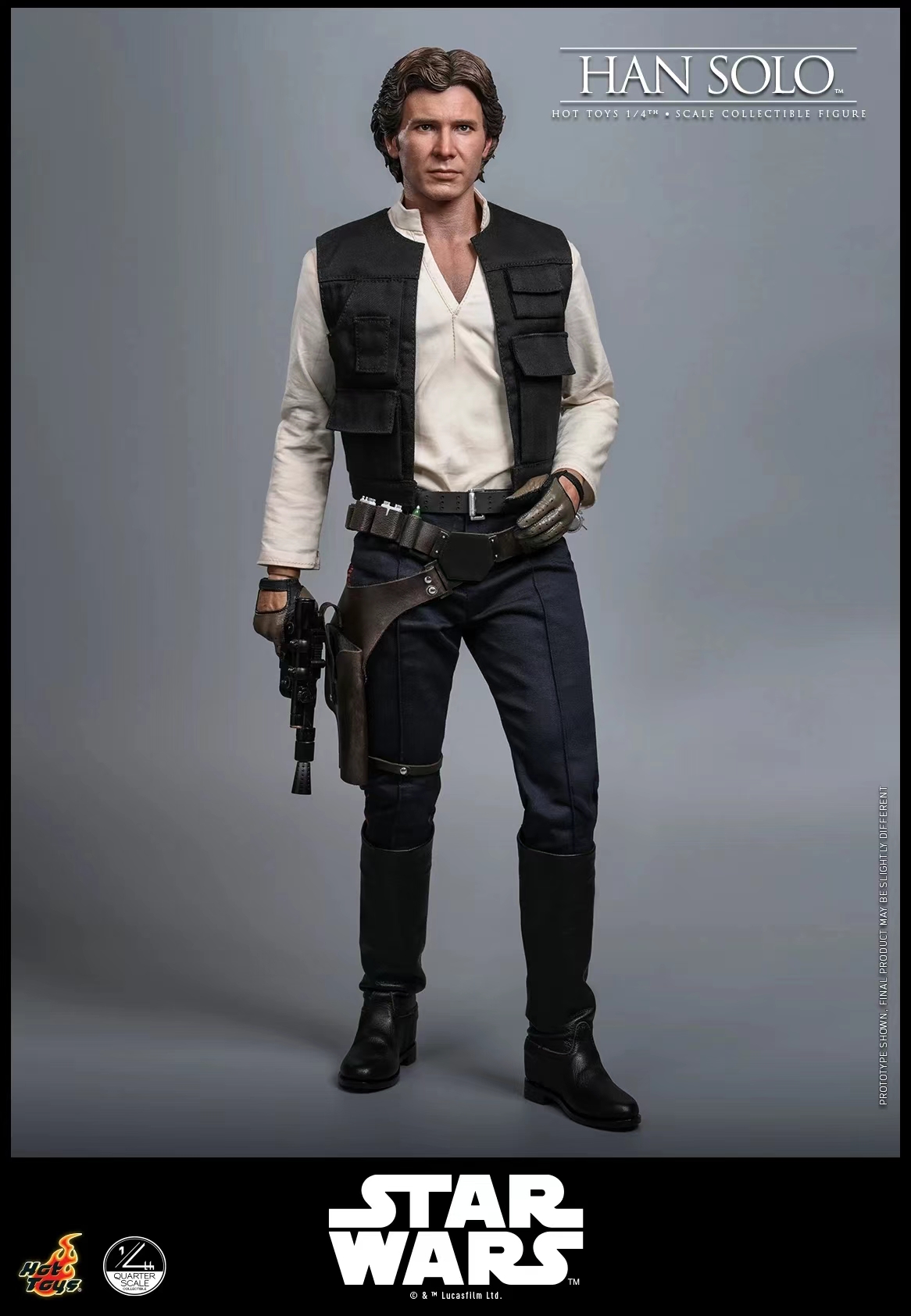 Hottoys - 1/4 Star Wars Episode IV: A New Hope Han Solo Action Figure QS026 Licensed