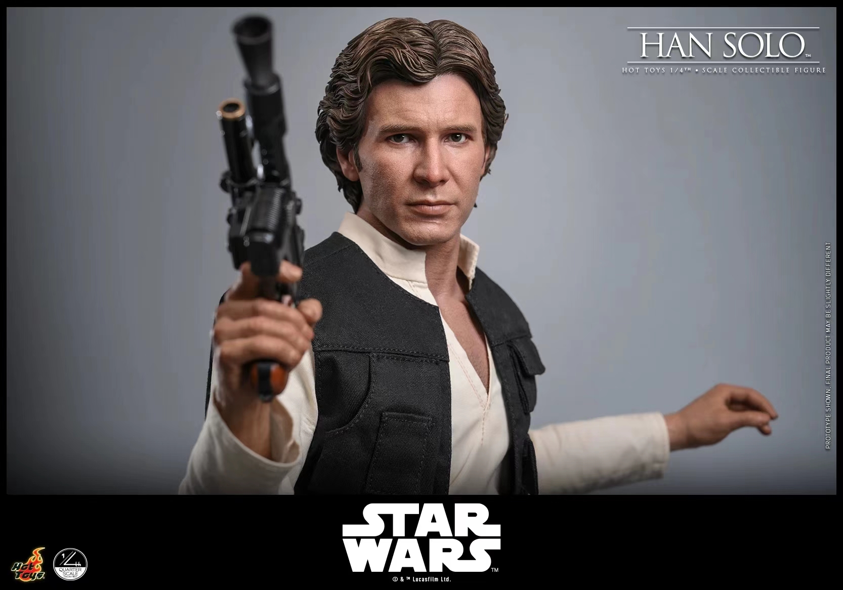 Hottoys - 1/4 Star Wars Episode IV: A New Hope Han Solo Action Figure QS026 Licensed