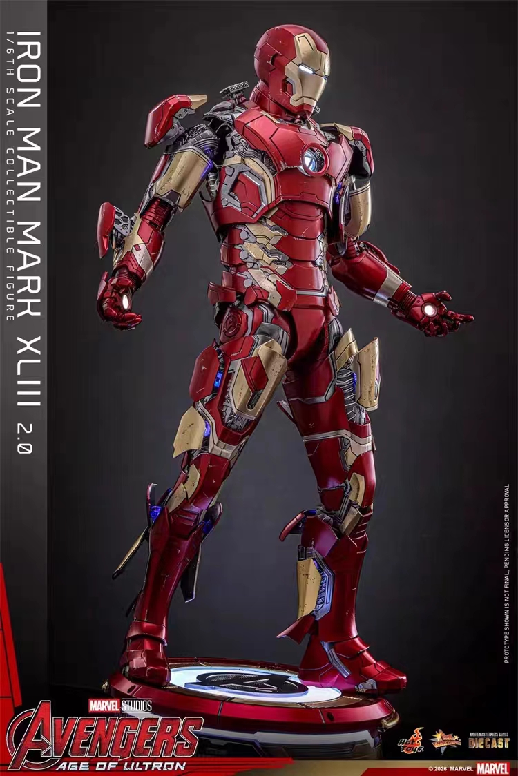 Hottoys - Avengers: Age of Ultron Iron Man Mark XLIII (2.0)Collectible Figure MMS865D80 MMS866D81 Licensed Statue