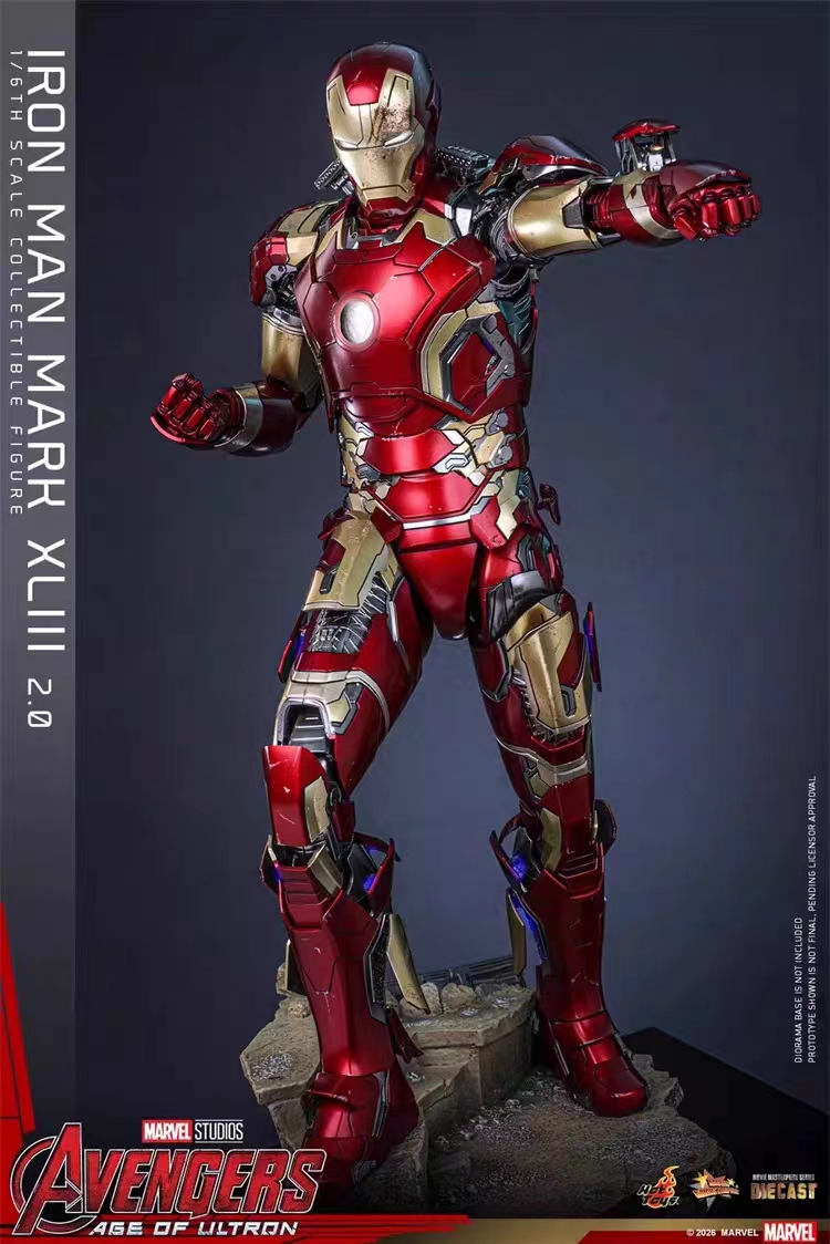 Hottoys - Avengers: Age of Ultron Iron Man Mark XLIII (2.0)Collectible Figure MMS865D80 MMS866D81 Licensed Statue