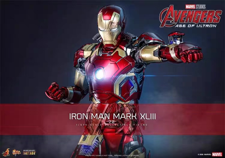 Hottoys - Avengers: Age of Ultron Iron Man Mark XLIII (2.0)Collectible Figure MMS865D80 MMS866D81 Licensed Statue