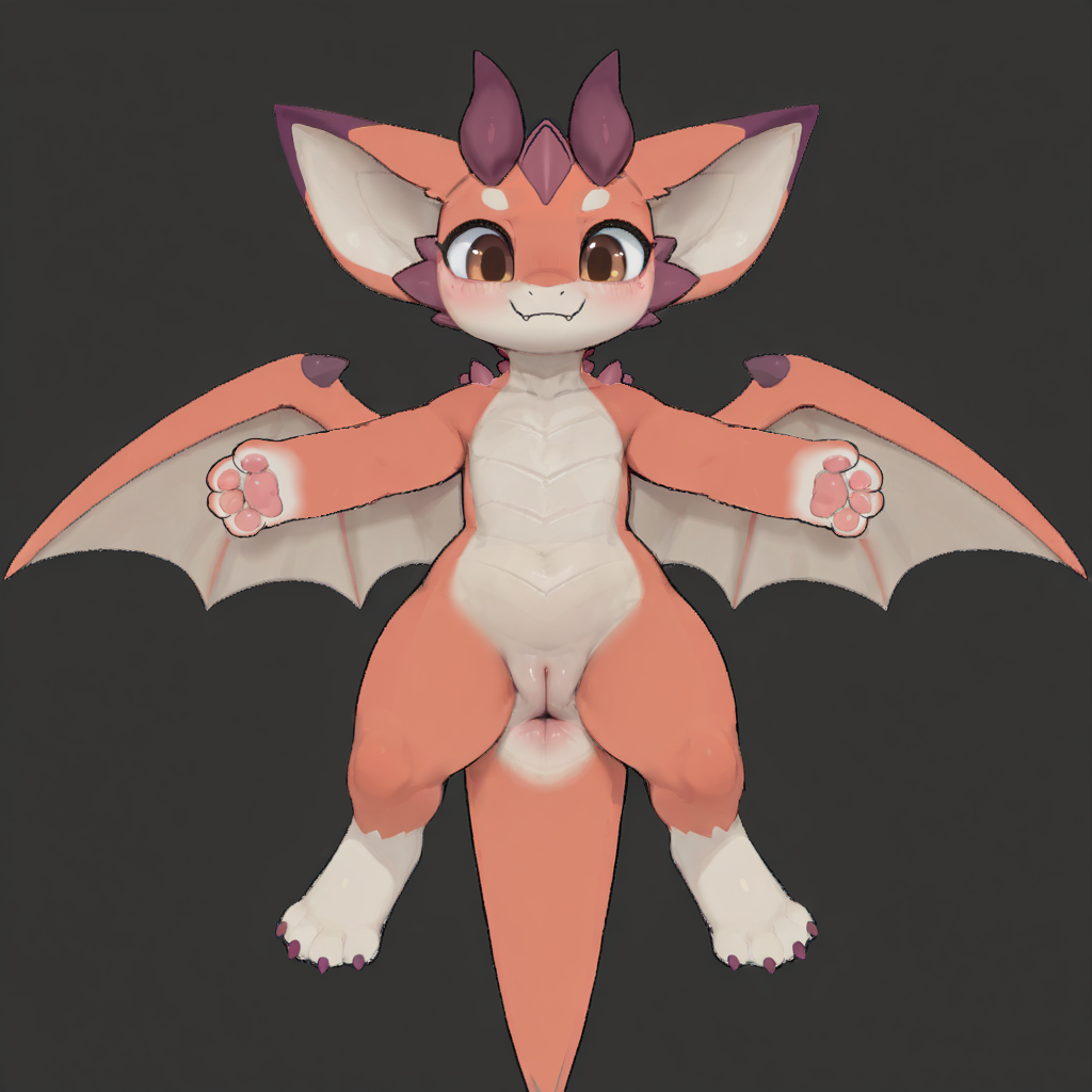 Spirit Demon Studio - Little Fire Dragon Plush Toy Pokemon Statue 