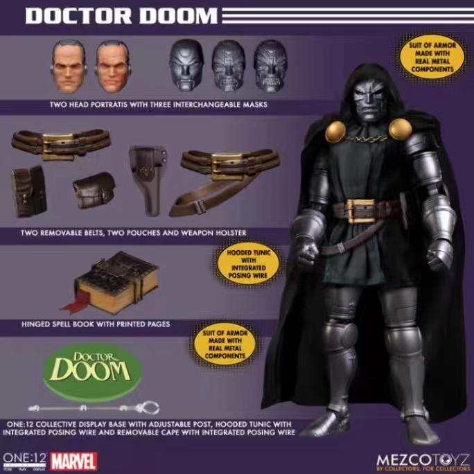 Mezco Studio - 1/12 Doctor Doom Action Figure Licensed Statue