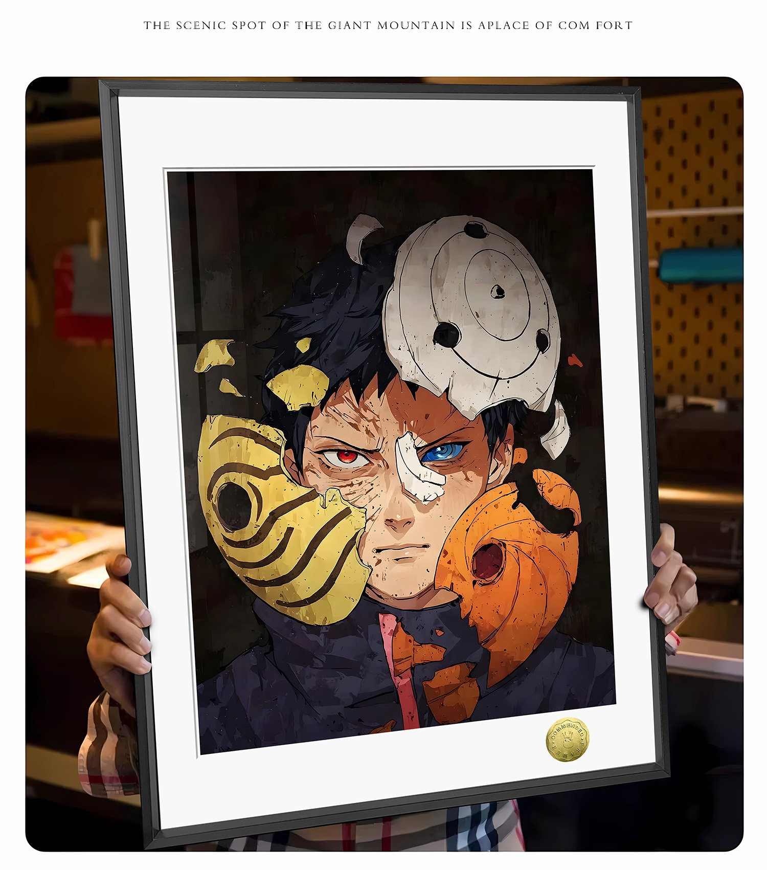 Uchiha Obito The Masked Man Fan Art Decor Throw Blanket Rug Collection