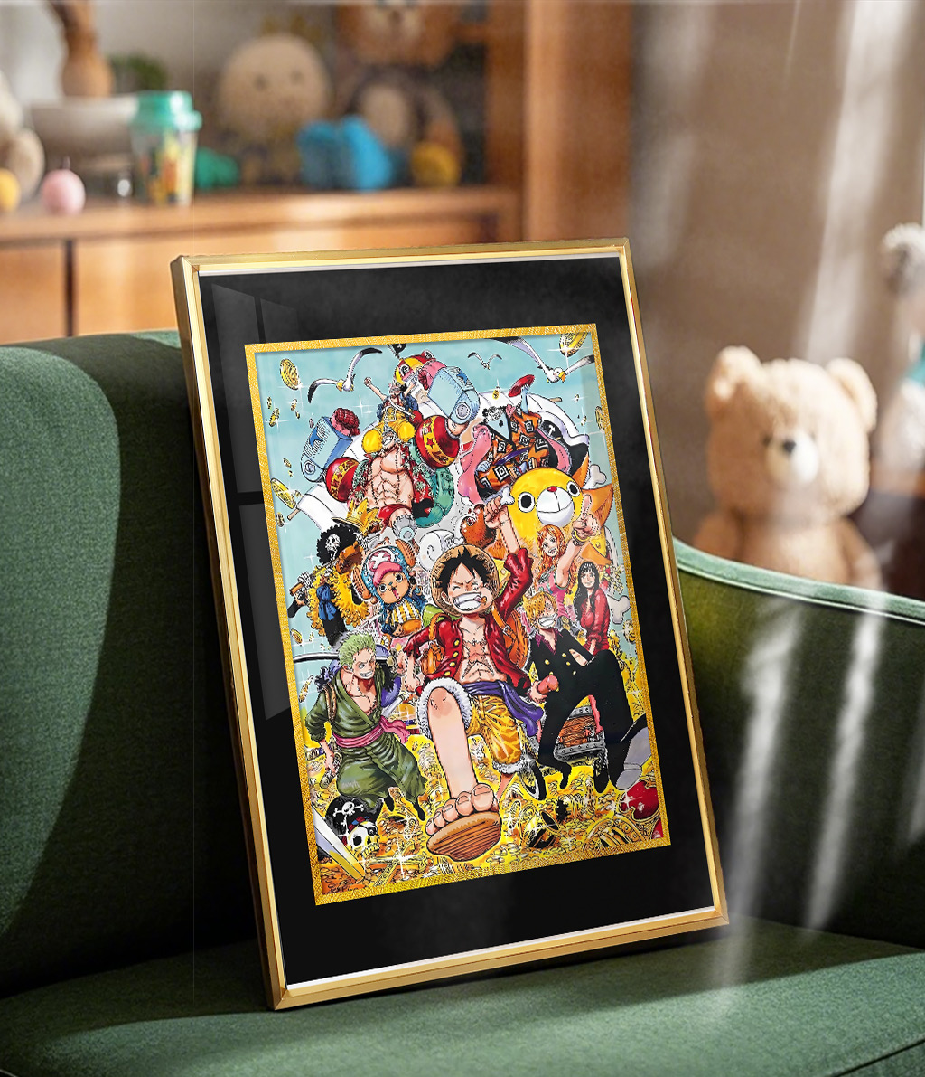 Featuring Luffy Zoro Sanji Nami and the Thousand Sunny Available as a Nap Blanket, Decorative Print or Rug