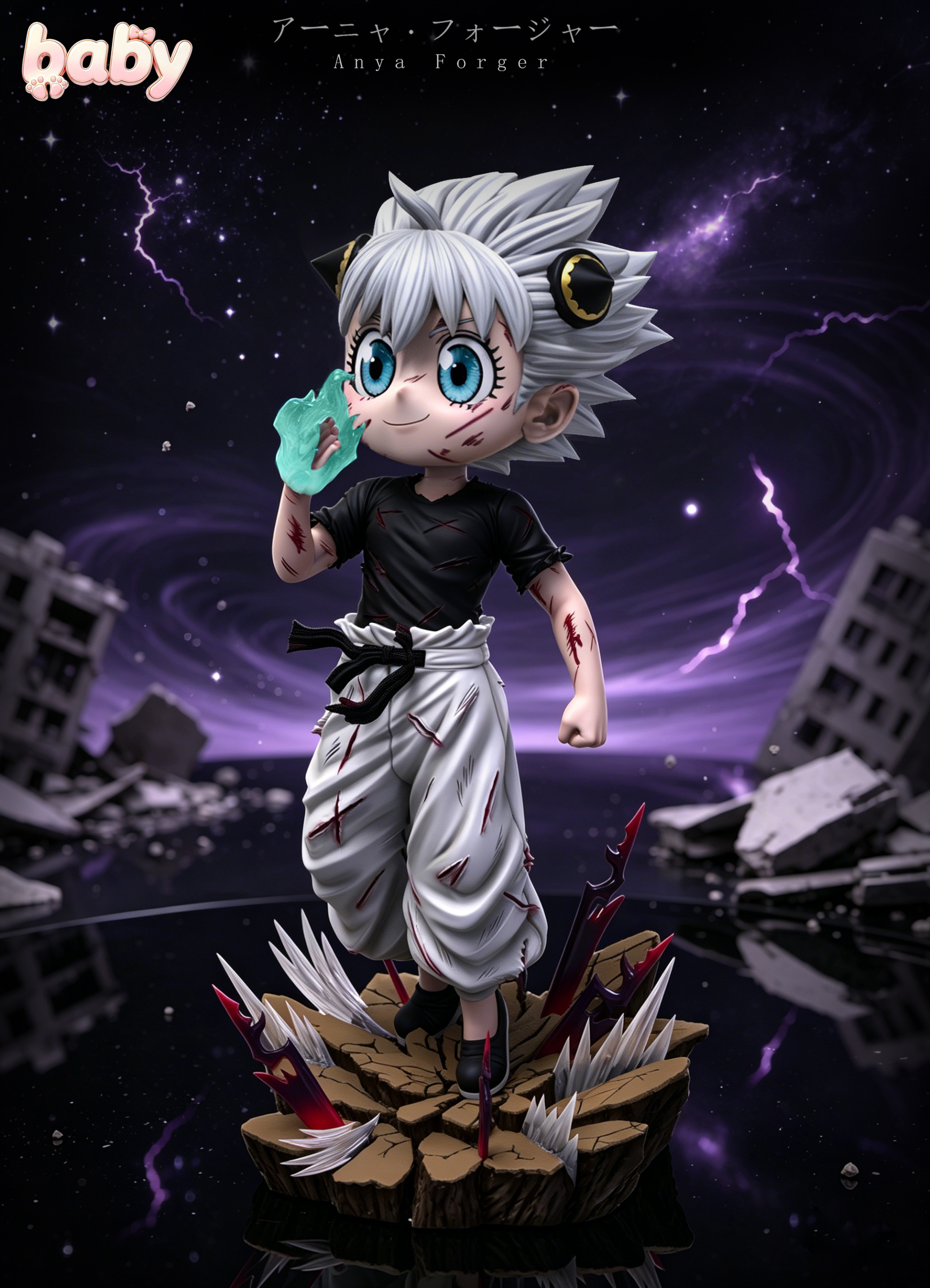 Baby Studio Anya x Frieren Cosplay Jujutsu Kaisen Battle Damaged Gojo Satoru Frieren: Beyond Journey's End X Spy x Family