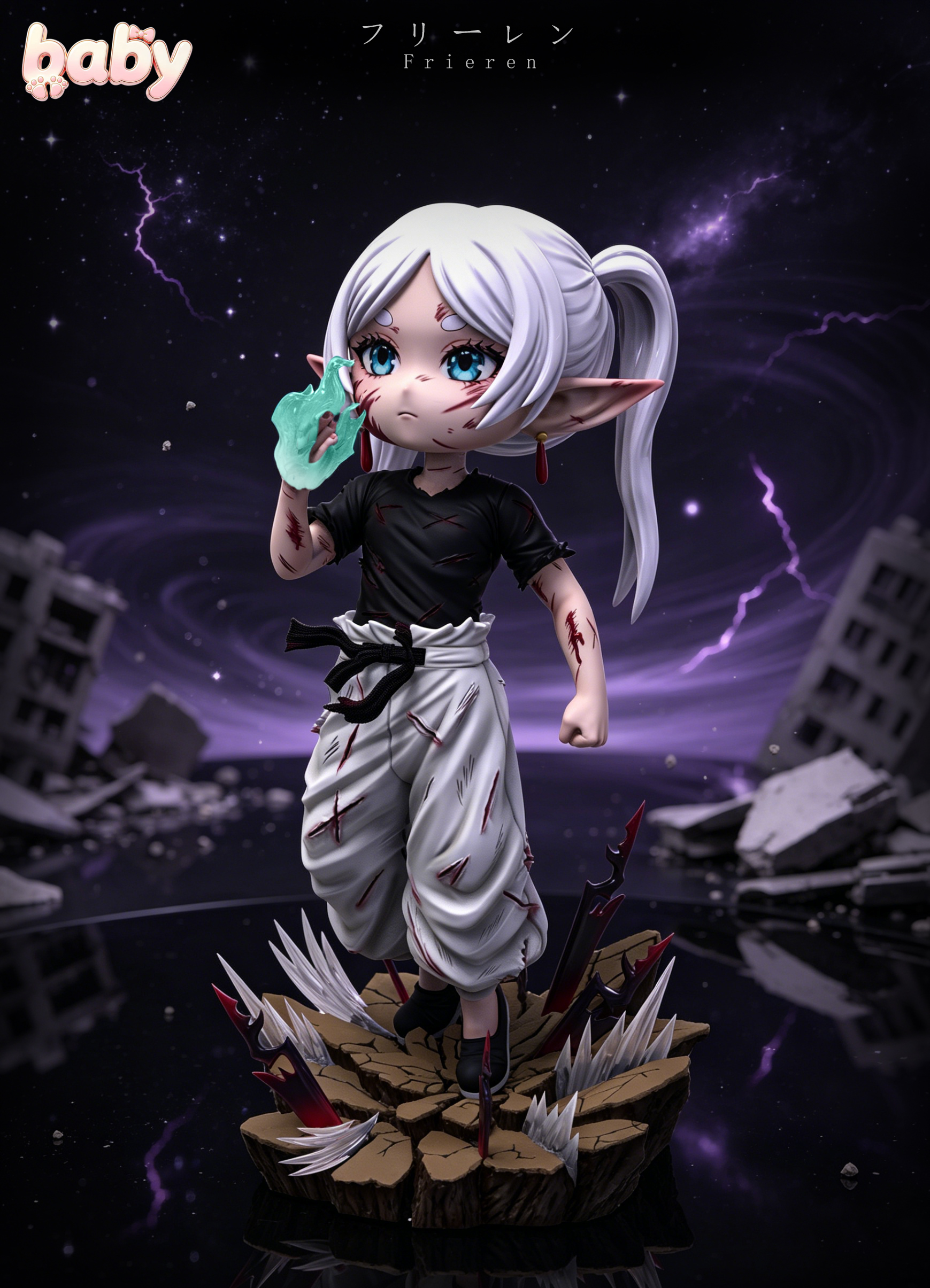 Baby Studio Anya x Frieren Cosplay Jujutsu Kaisen Battle Damaged Gojo Satoru Frieren: Beyond Journey's End X Spy x Family