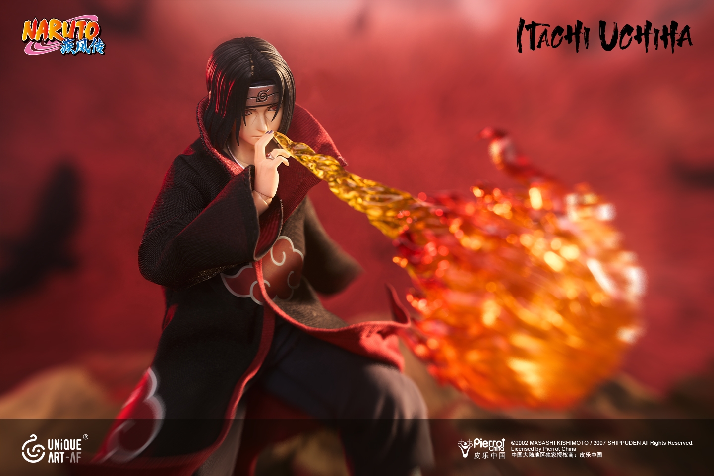 UNiQUE ART Naruto Shippuden Uchiha Itachi 1/12 Scale Licensed Collectible Action Figure (Licensed)