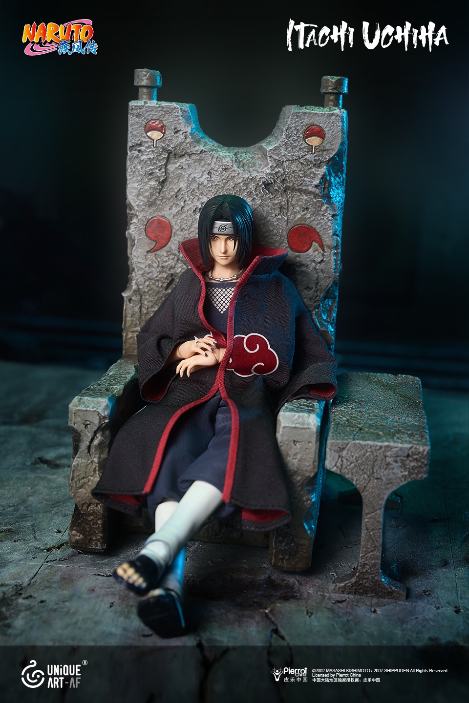 UNiQUE ART Naruto Shippuden Uchiha Itachi 1/12 Scale Licensed Collectible Action Figure (Licensed)