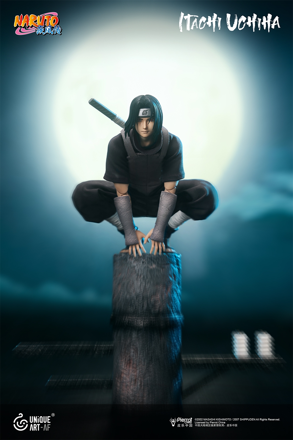UNiQUE ART Naruto Shippuden Uchiha Itachi 1/12 Scale Licensed Collectible Action Figure (Licensed)