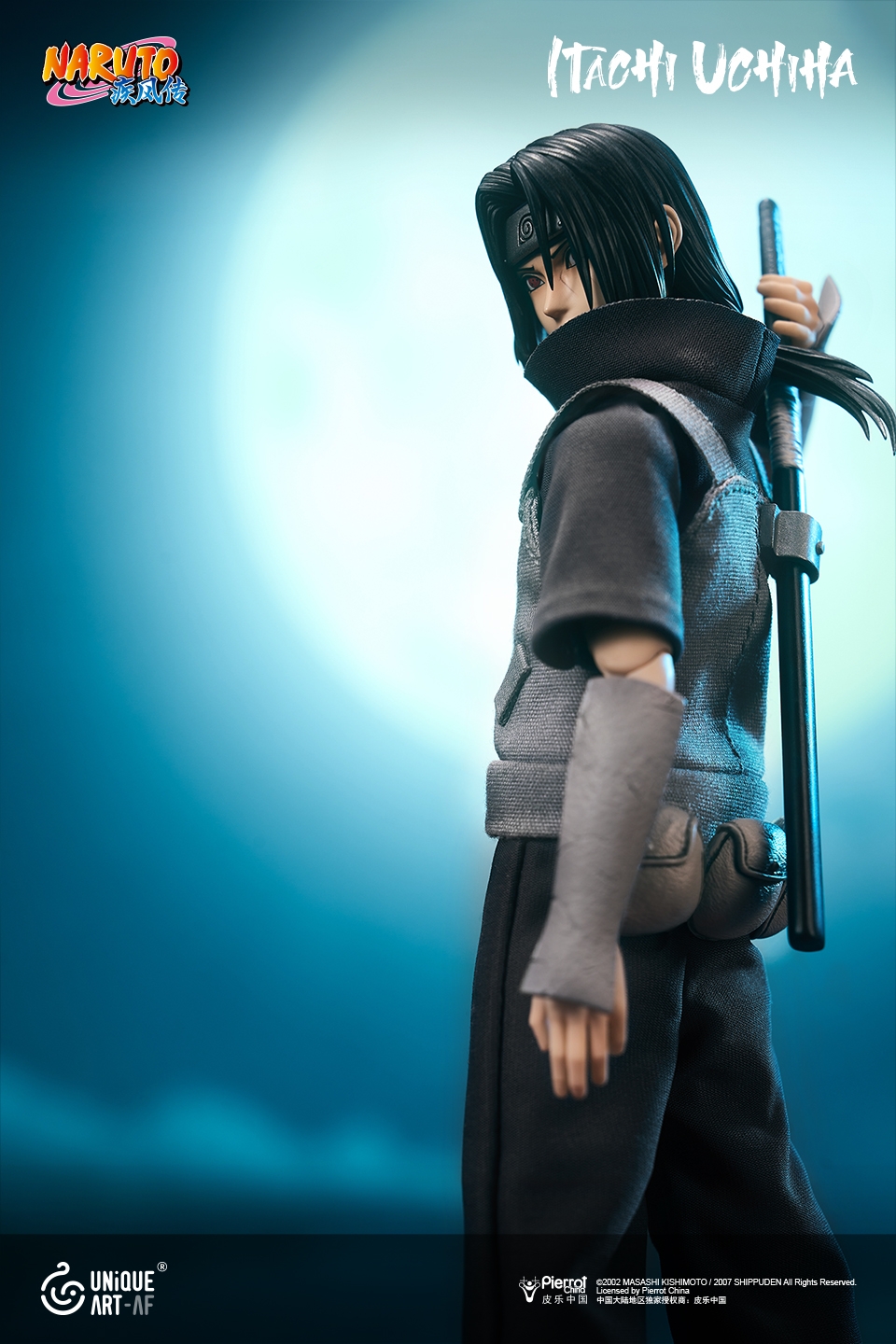 UNiQUE ART Naruto Shippuden Uchiha Itachi 1/12 Scale Licensed Collectible Action Figure (Licensed)