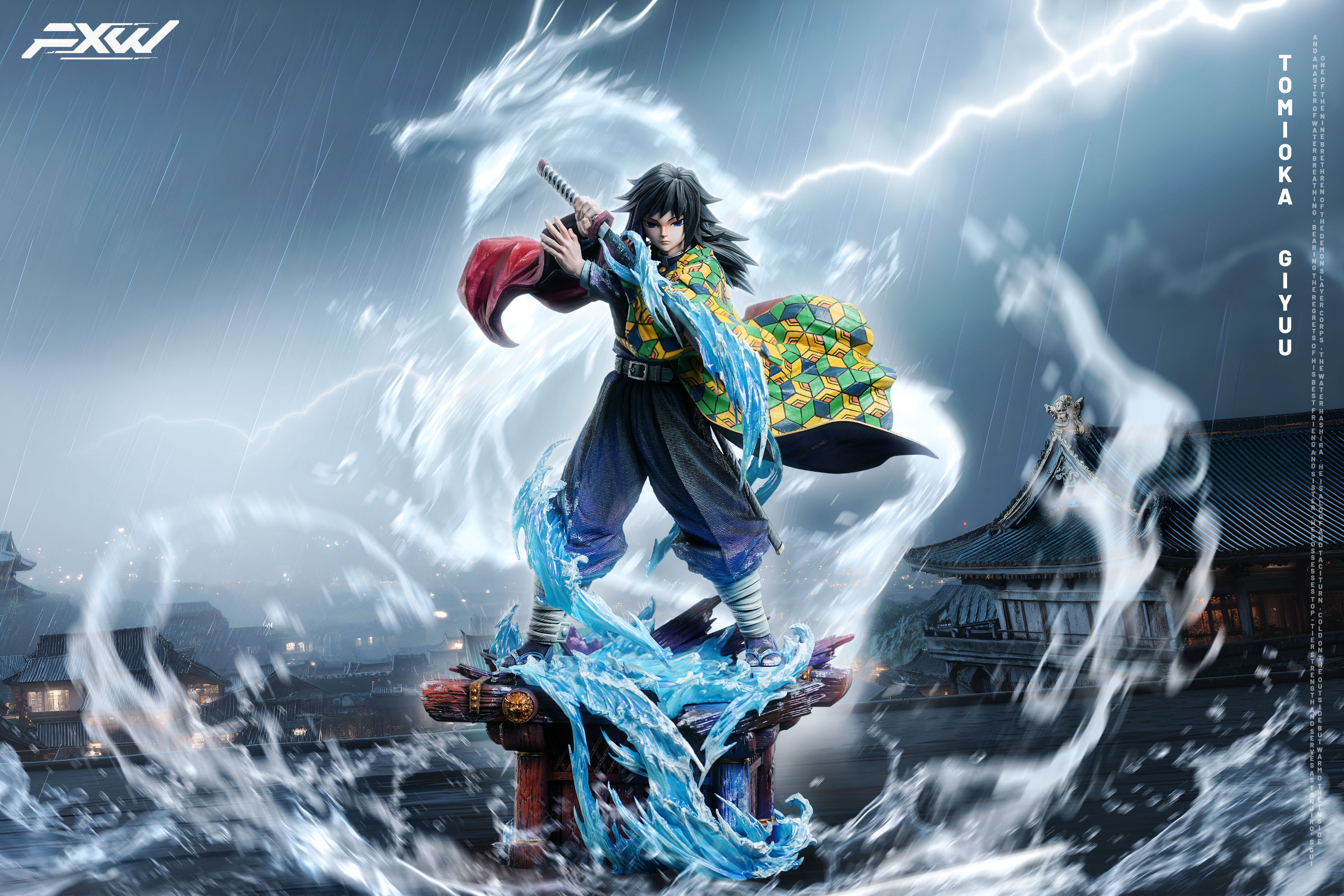 FXW Studio Nine Hashira Series Water Hashira Giyu Tomioka Demon Slayer
