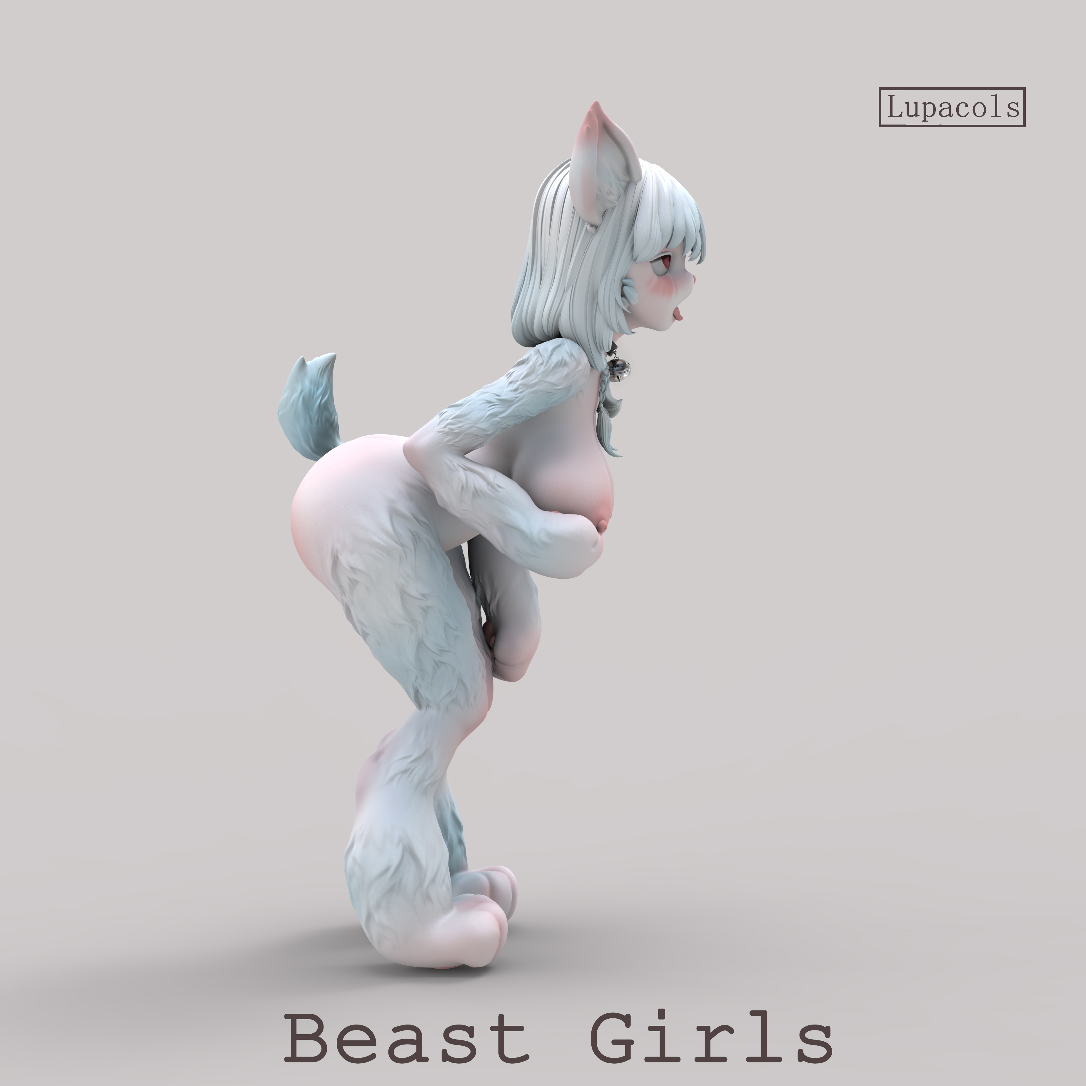 Lupacols Studio Furry Kemono Musume Series Pink X White Kemono Musume (Licensed)