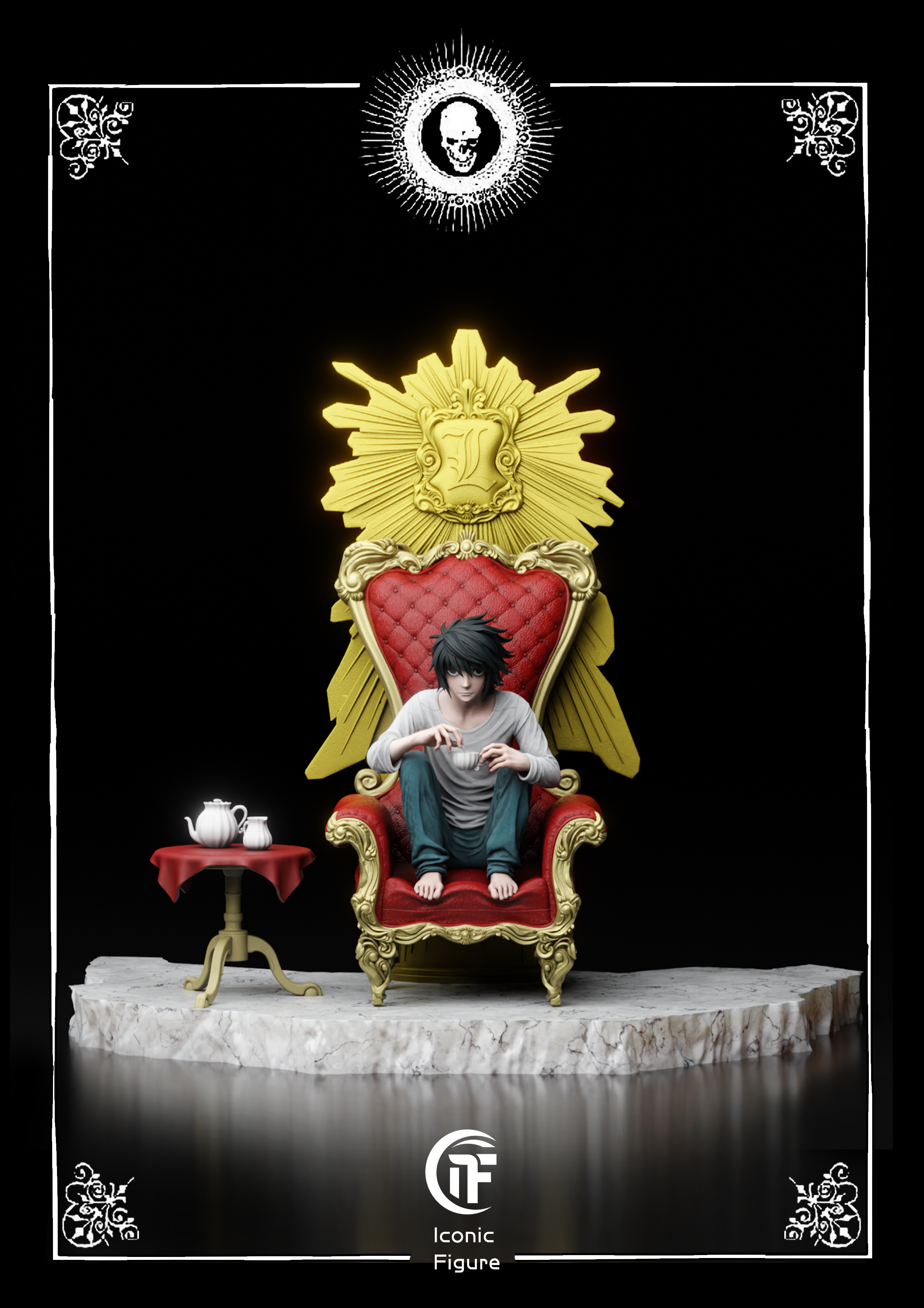 Iconic Figure Studio - Death Note Duel between Geniuses Light Yagami & L Statue (GK)