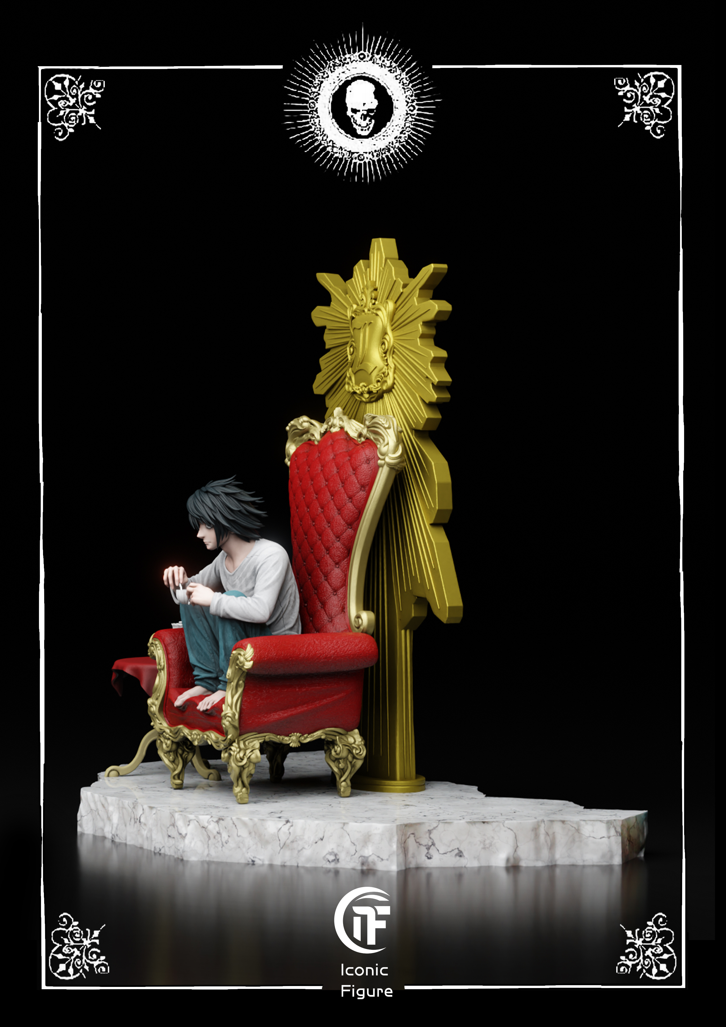 Iconic Figure Studio - Death Note Duel between Geniuses Light Yagami & L Statue (GK)