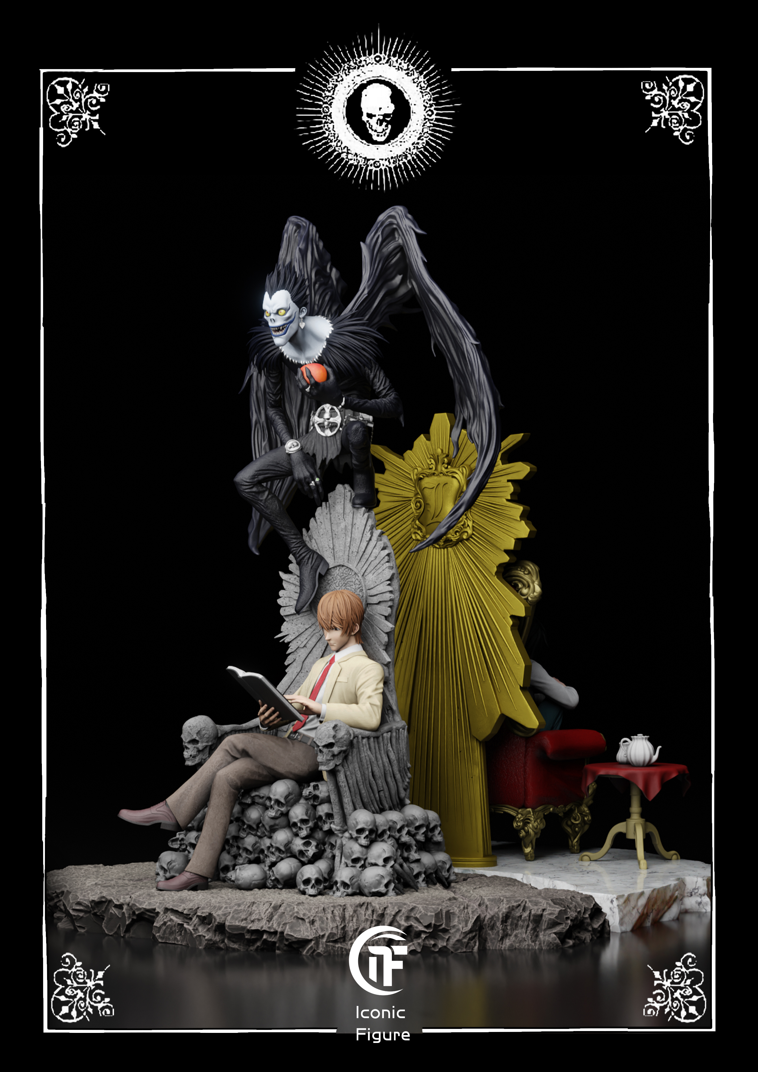 Iconic Figure Studio - Death Note Duel between Geniuses Light Yagami & L Statue (GK)