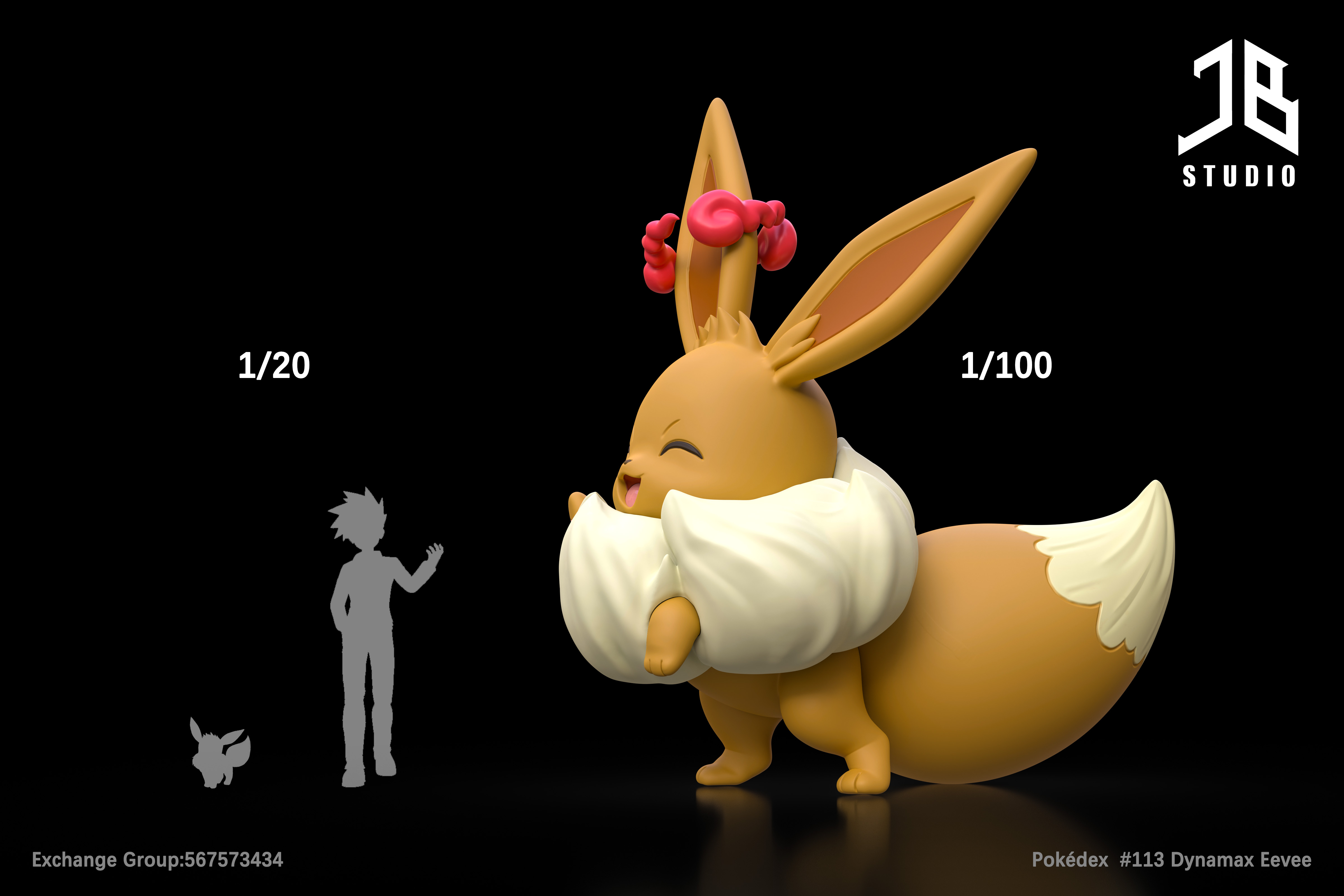 JB Studio - Pokémon Pokedex Series Gigantamax #133 Eevee Statue(GK)