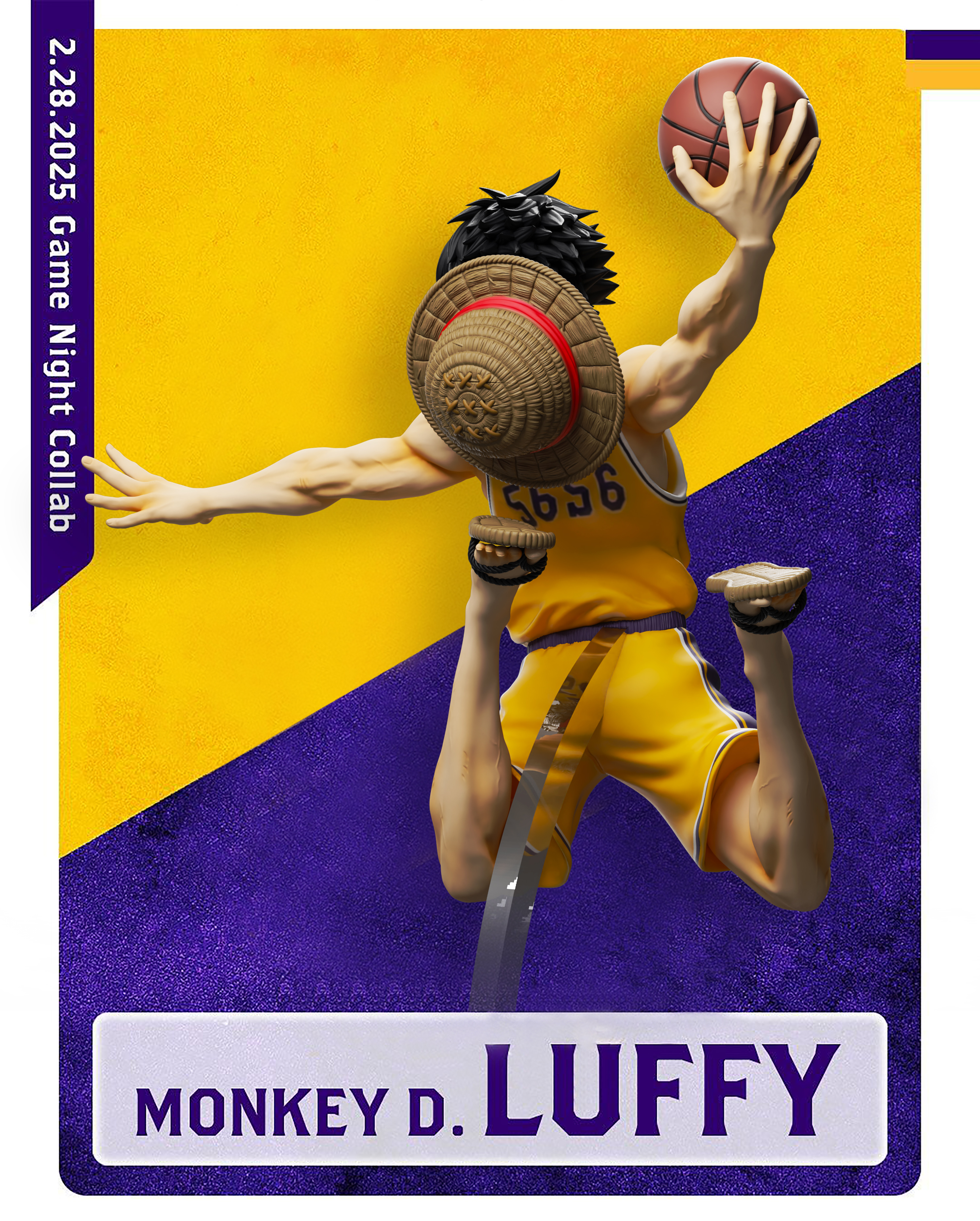 K9 Studio - One Piece Straw Hat Basketball Team 1/6 Monkey D. Luffy Full Body Statue