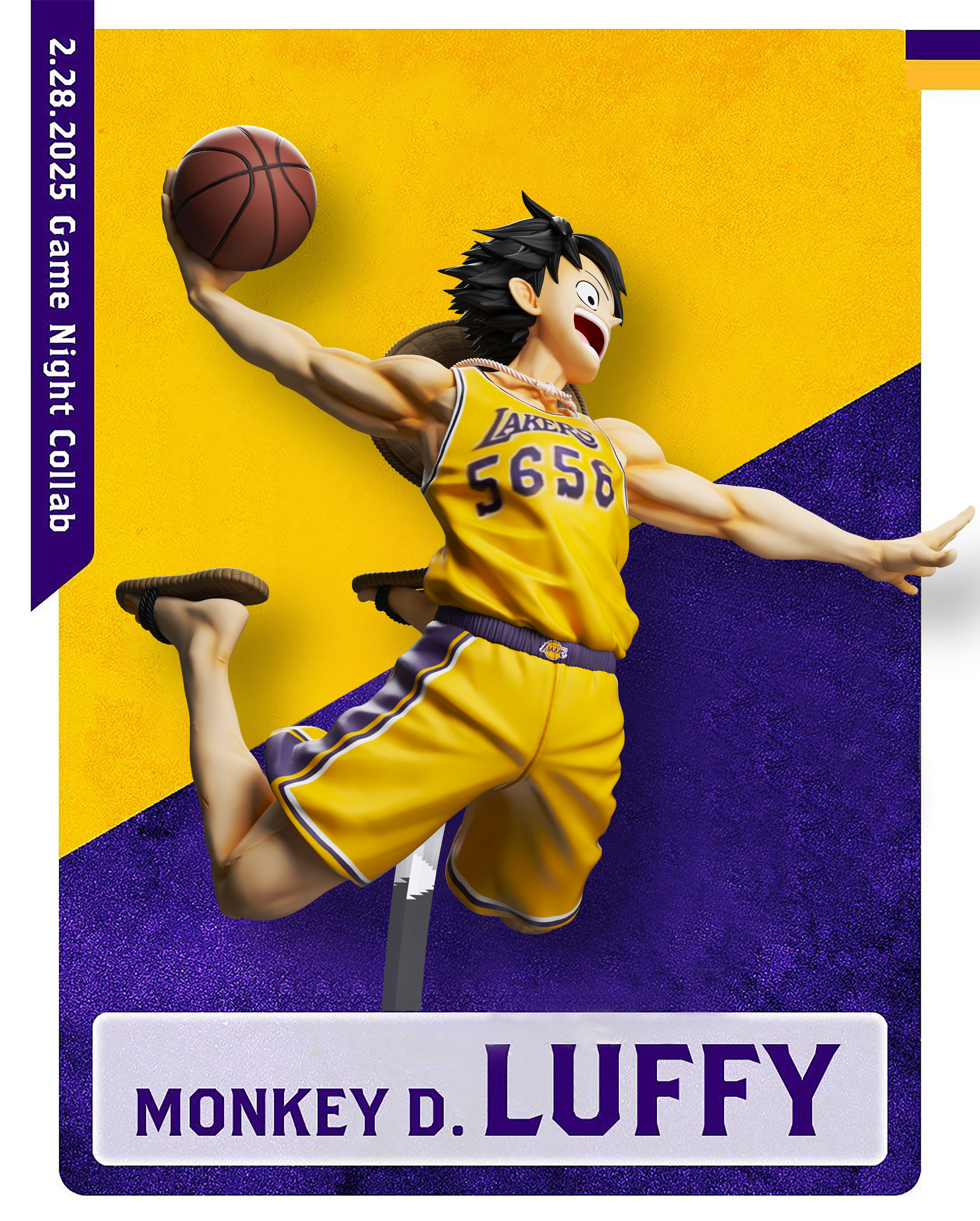 K9 Studio - One Piece Straw Hat Basketball Team 1/6 Monkey D. Luffy Full Body Statue