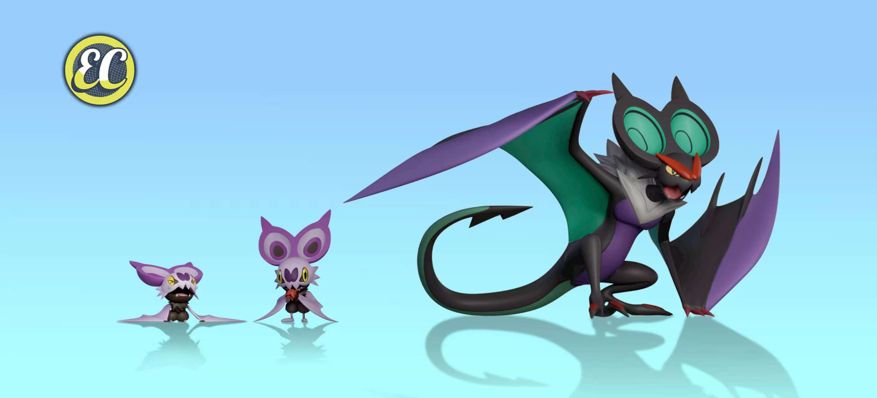 EC Studio - Pokemon Noivern Evolution Set