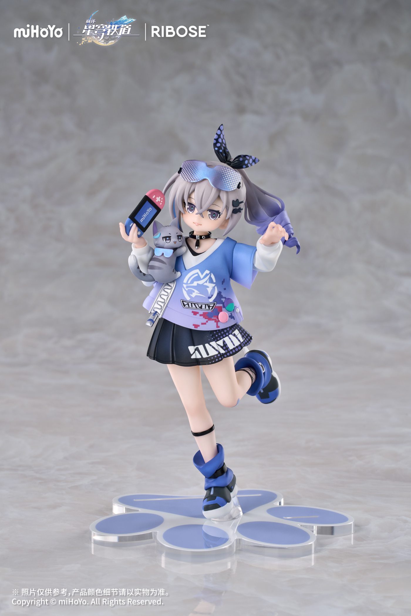 RIBOSE - Honkai: Star Rail Chibi Cat Series Figure Silver Wolf Ver. Complete Figure (Licensed)