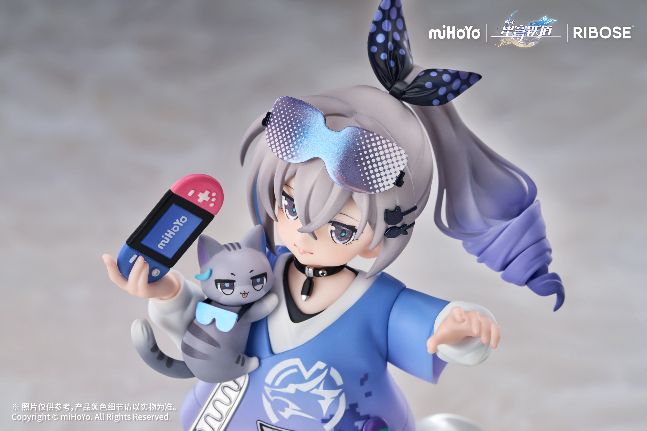 RIBOSE - Honkai: Star Rail Chibi Cat Series Figure Silver Wolf Ver. Complete Figure (Licensed)