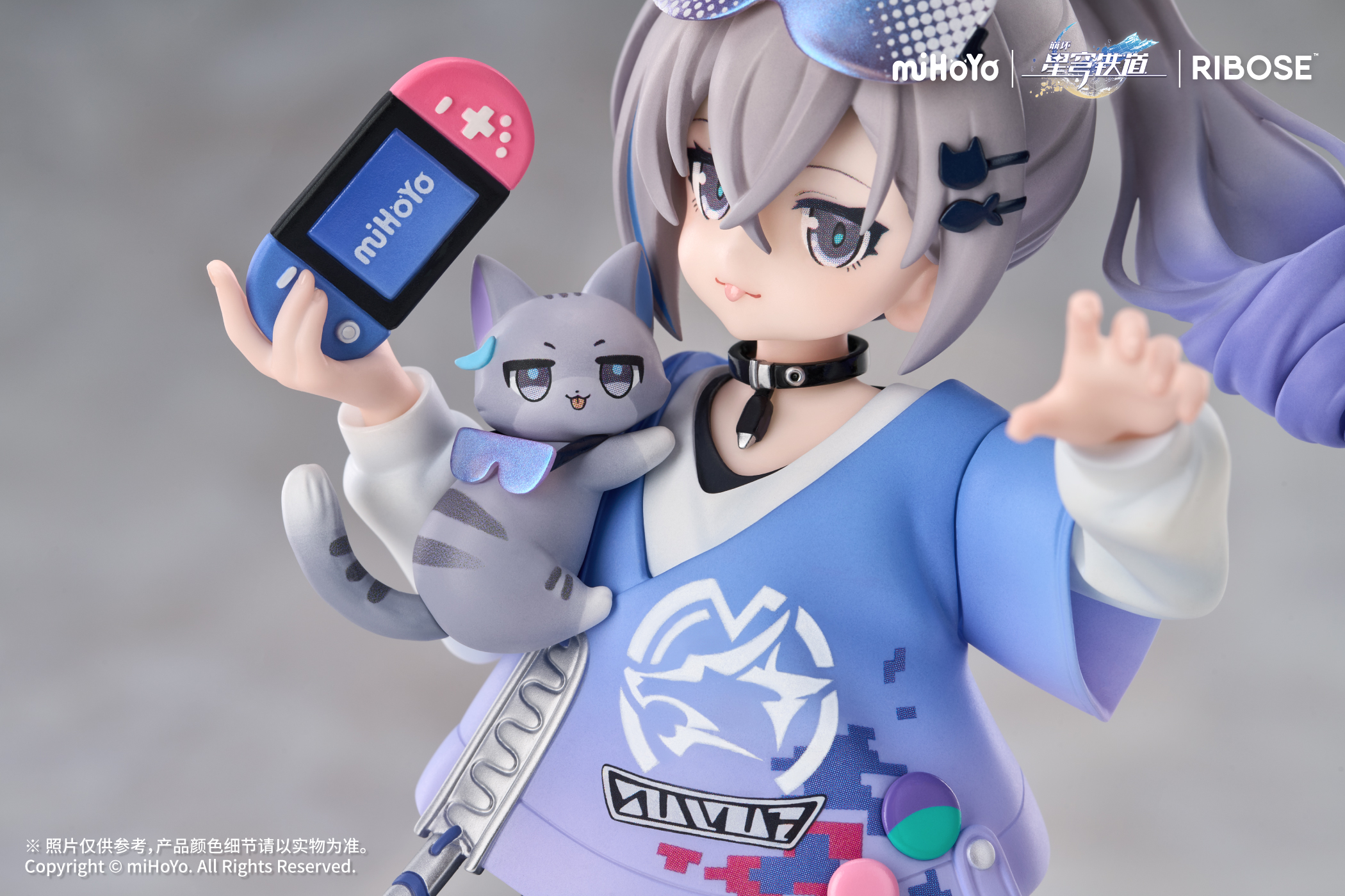 RIBOSE - Honkai: Star Rail Chibi Cat Series Figure Silver Wolf Ver. Complete Figure (Licensed)