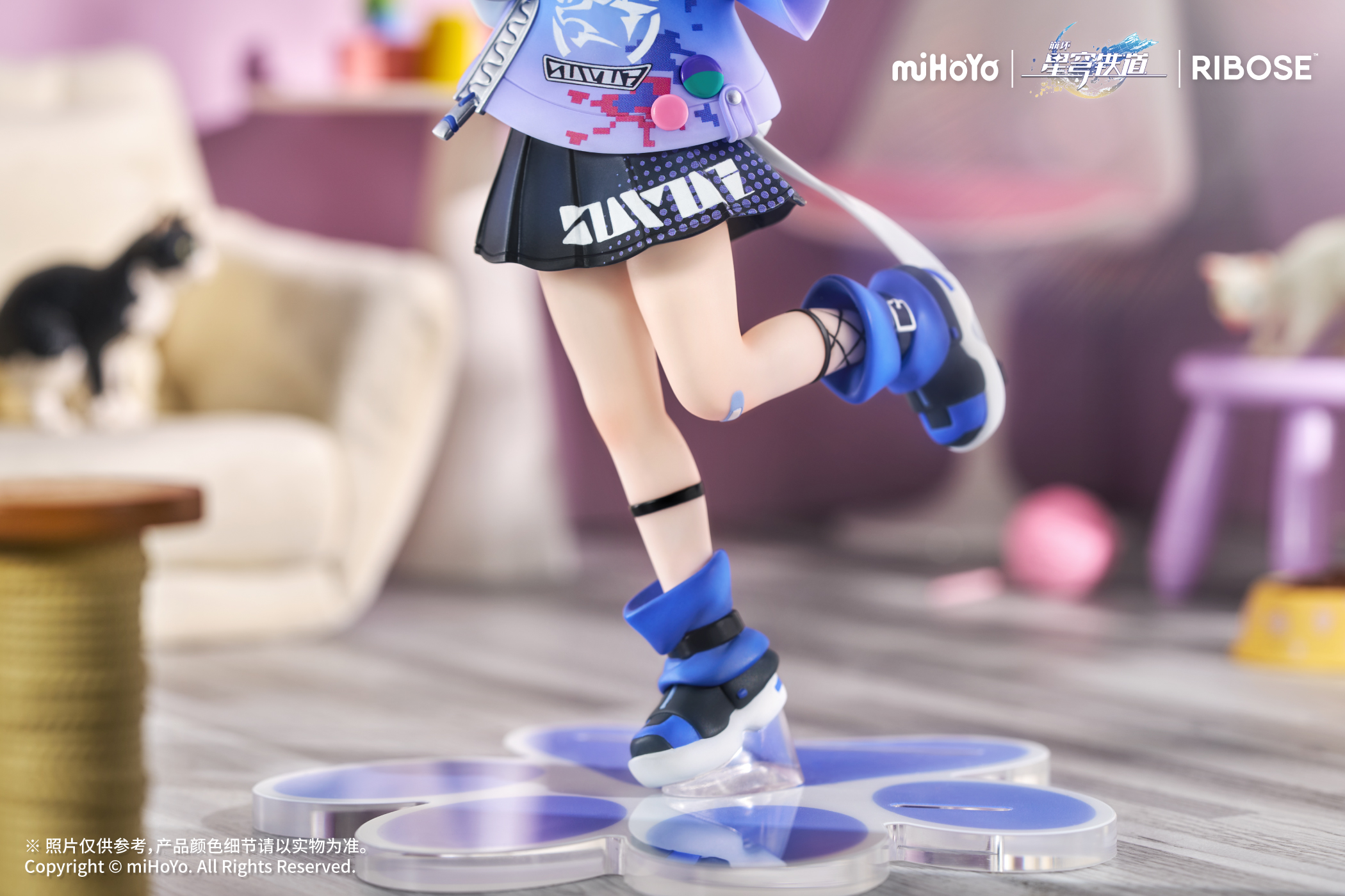 RIBOSE - Honkai: Star Rail Chibi Cat Series Figure Silver Wolf Ver. Complete Figure (Licensed)