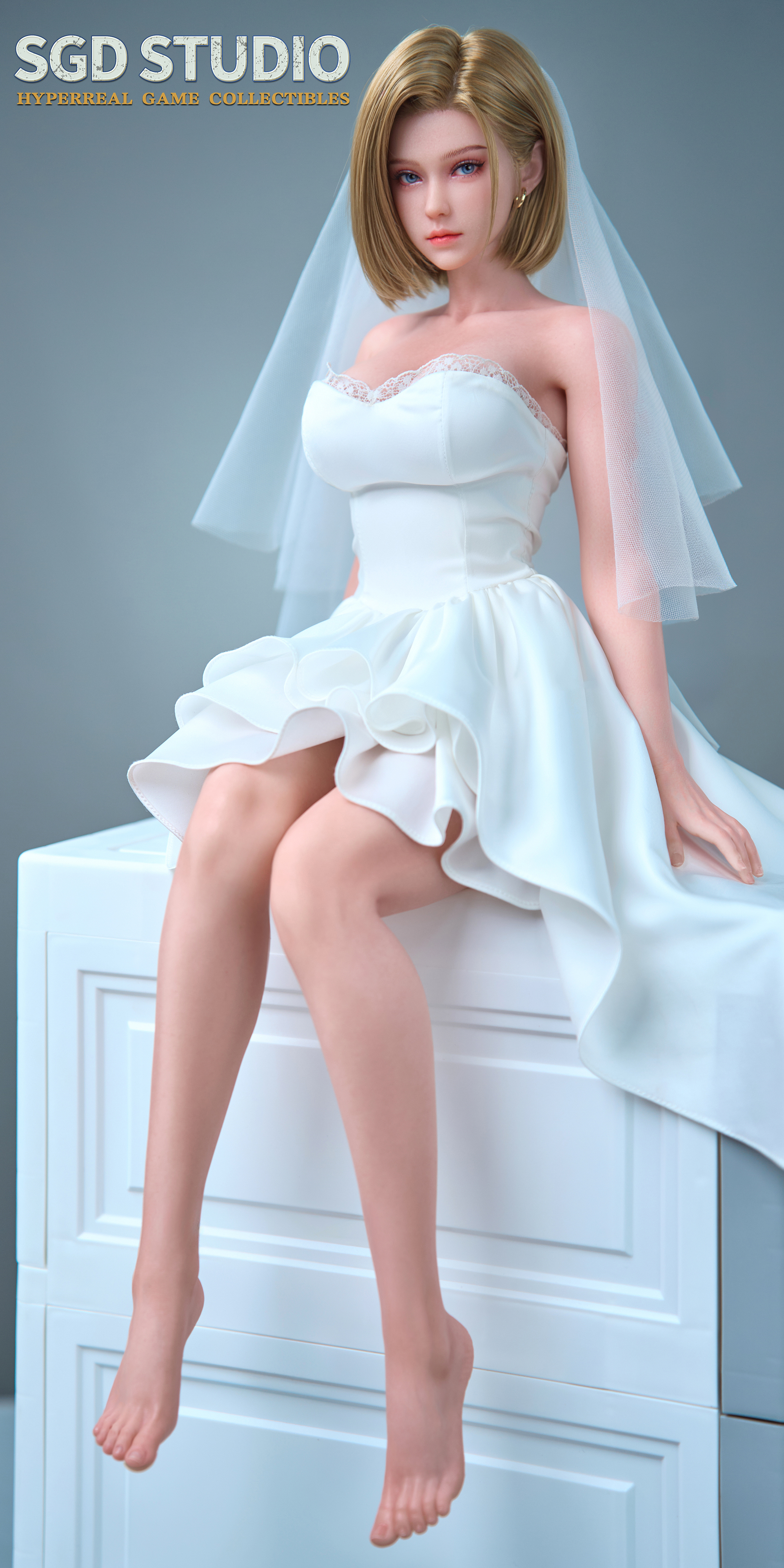 SGD Studio 008 Blonde Combat Girl 62cm Tall 1/3 Scale, Fully Articulated Silicone Figure