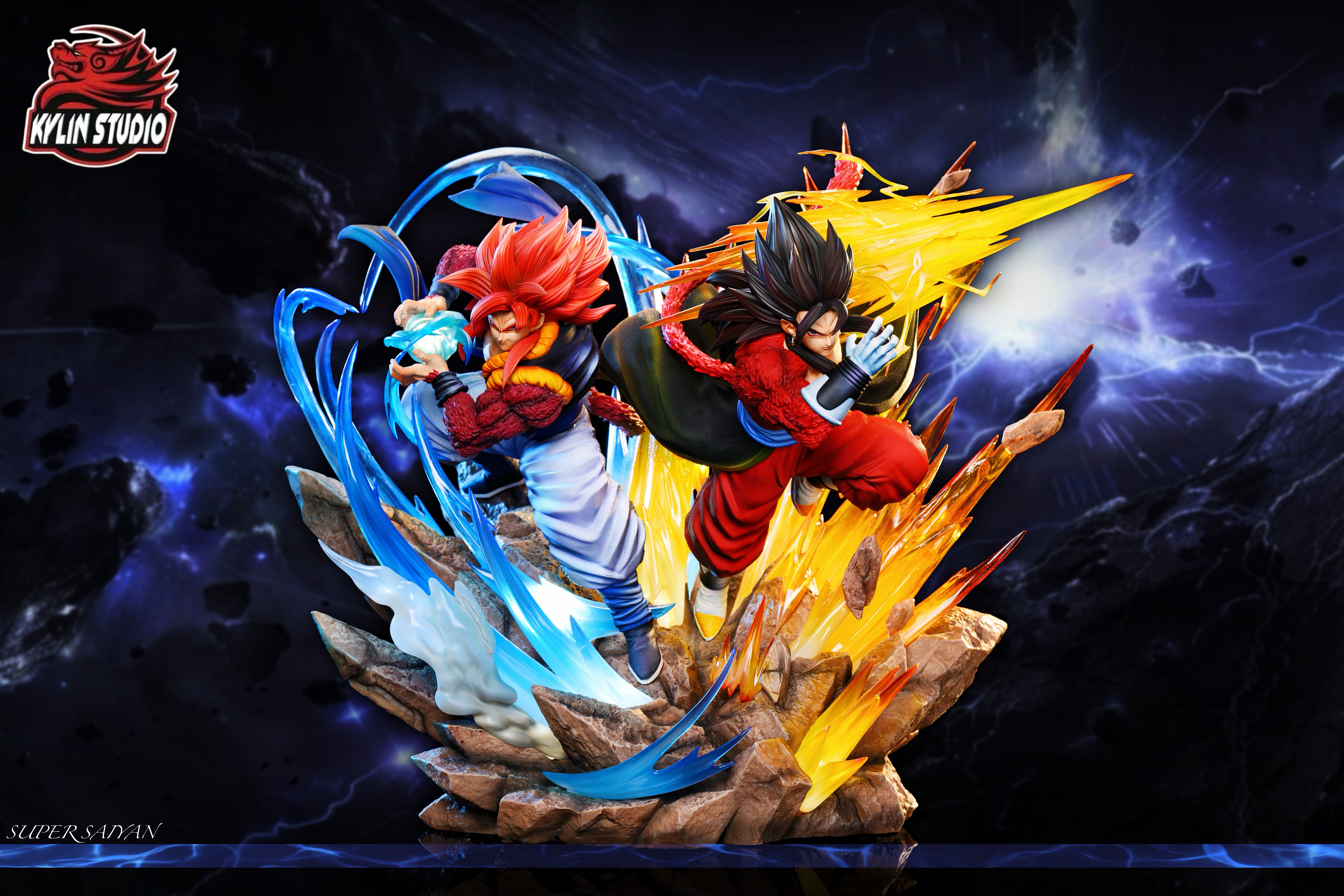 Kylin Studio - SS4 Gogeta & Vegito with LED 1/6 Statue(GK)