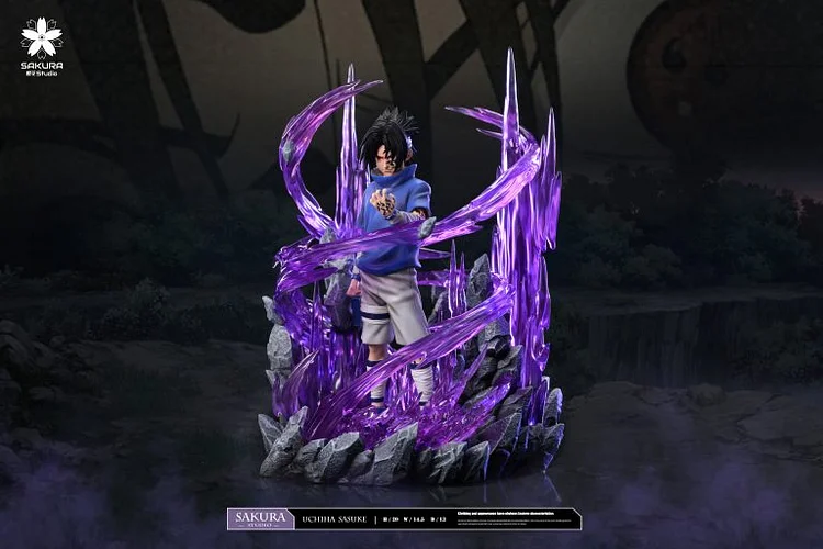 SAKURA Studio - Naruto Light Statue Resonance Series 9th Series Uchiha Sasuke Statue(GK)-Statue Master