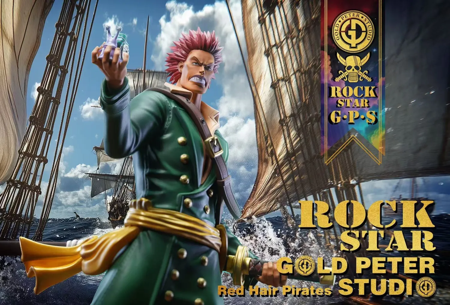 Gold Peter Studio - One Piece Rock Star 1/8 Statue