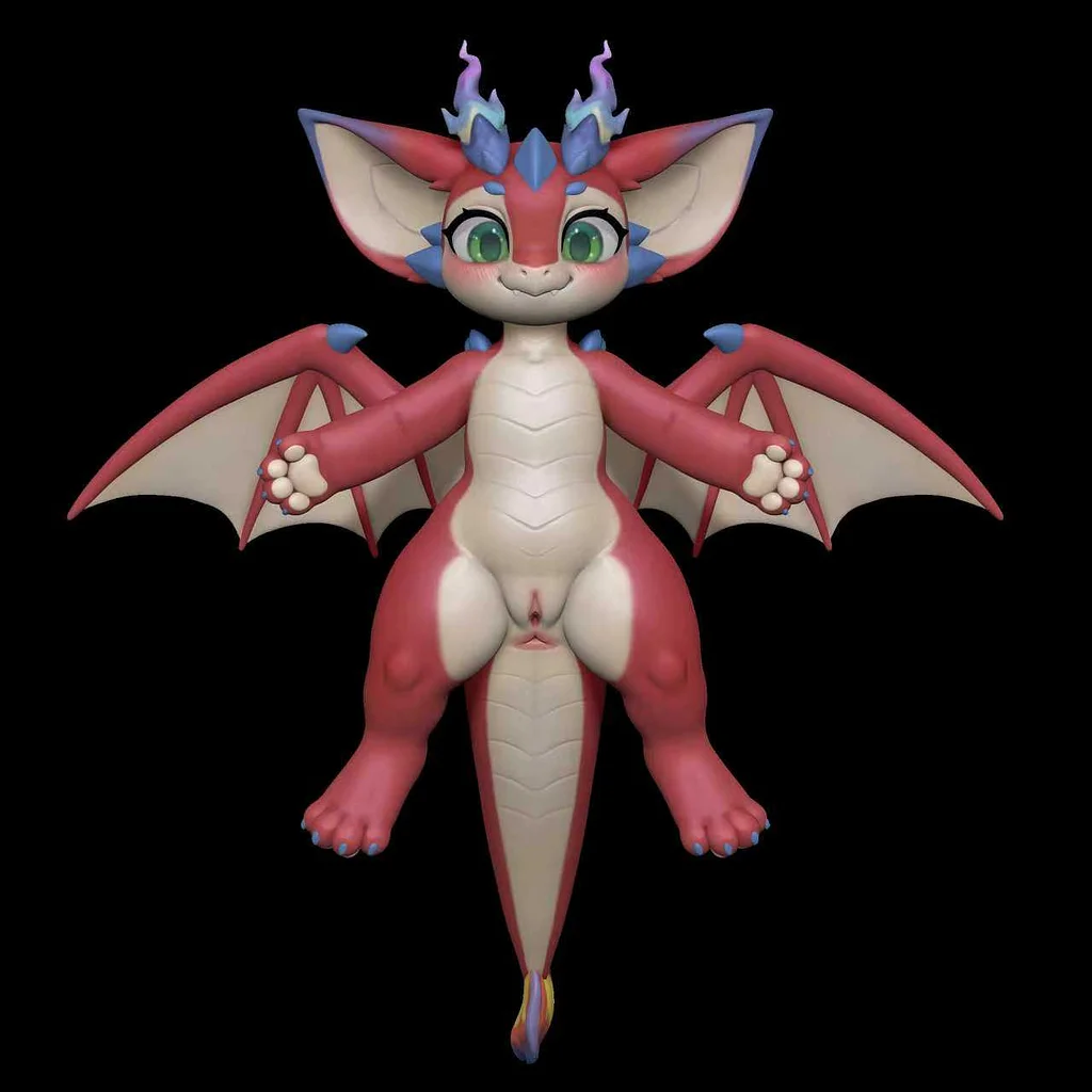 Spirit Demon Studio - Little Fire Dragon Plush Toy Pokemon Statue 