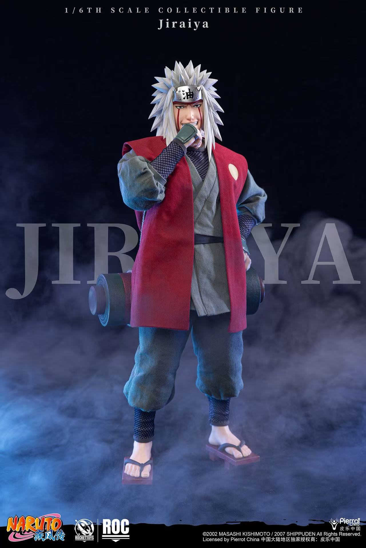 ROCKETTOYS Studio Naruto Shippuden Jiraiya 1/6 Scale Action Figure ROC-019 No. ROC-020 (Licensed)