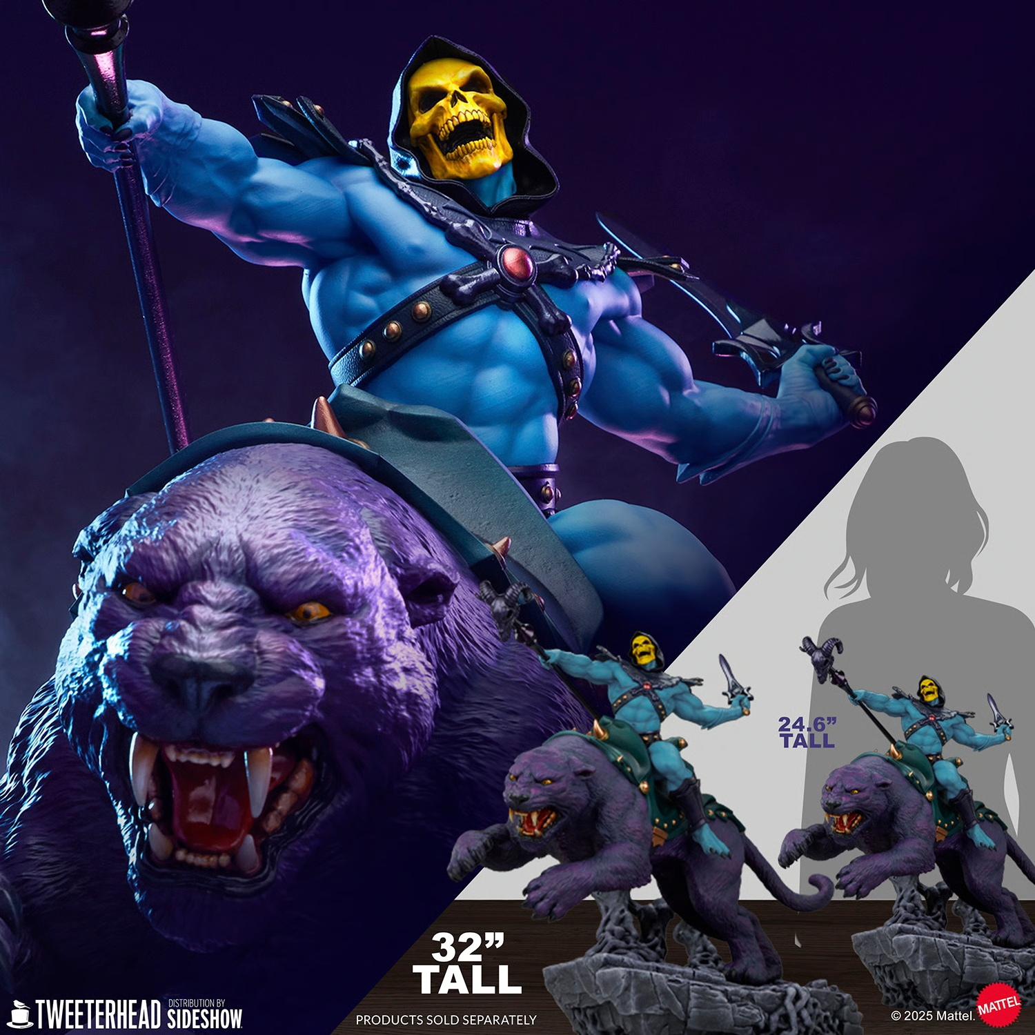 Sideshow Collectibles & Tweeterhead - Masters of the Universe Skeletor & Panthor 9041812 (Licensed) Statue(GK)