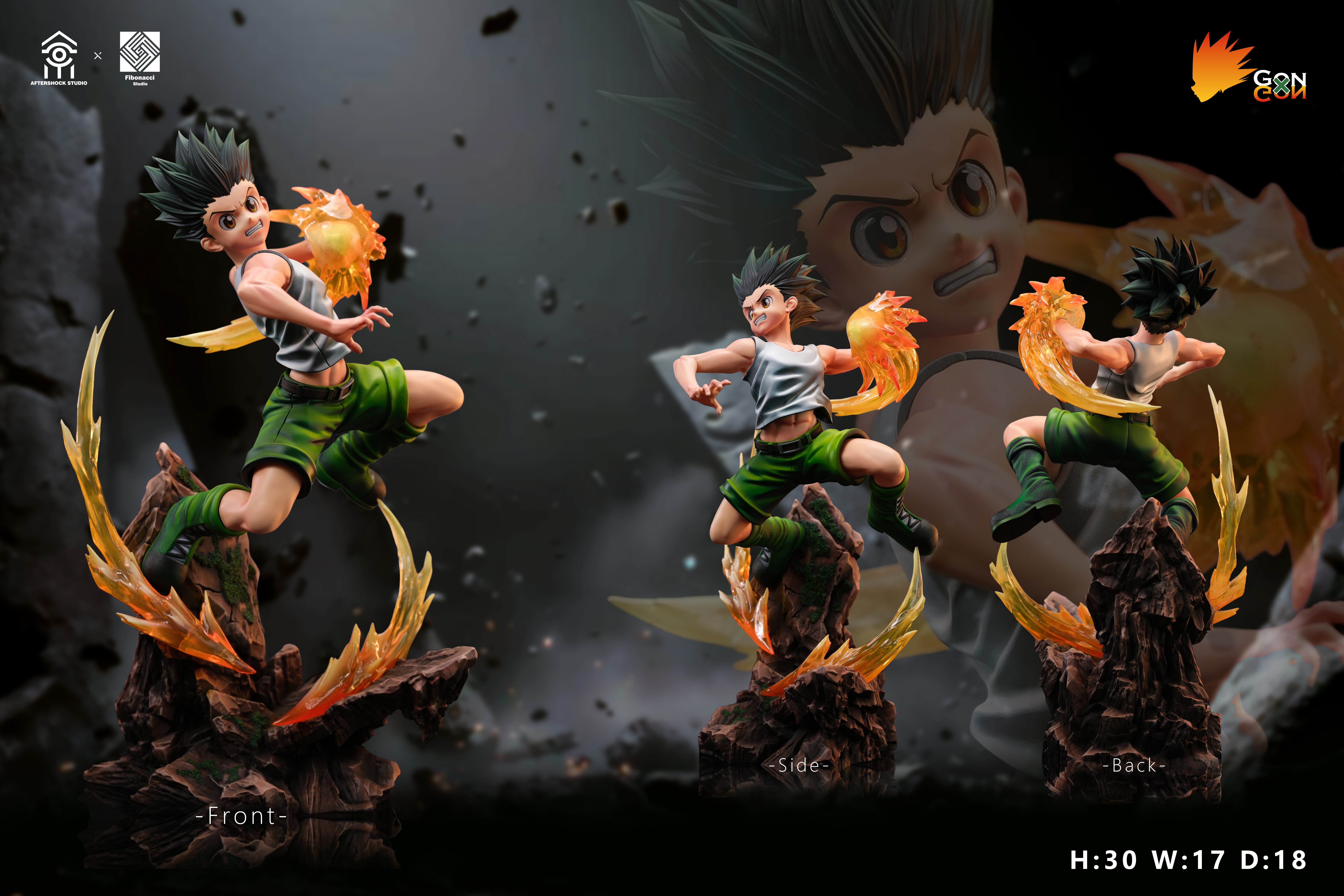 Aftershock Studio & Fibonacci Studio - Killua·Zoldyck & GON·FREECSS 1/6 Statue(GK)