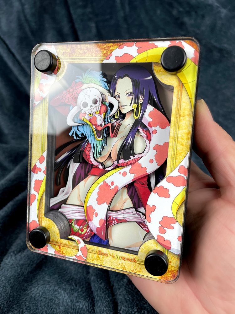 momo Studio - ONE PIECE - Boa Hancock & Salome Card Stand Display Scene Painting